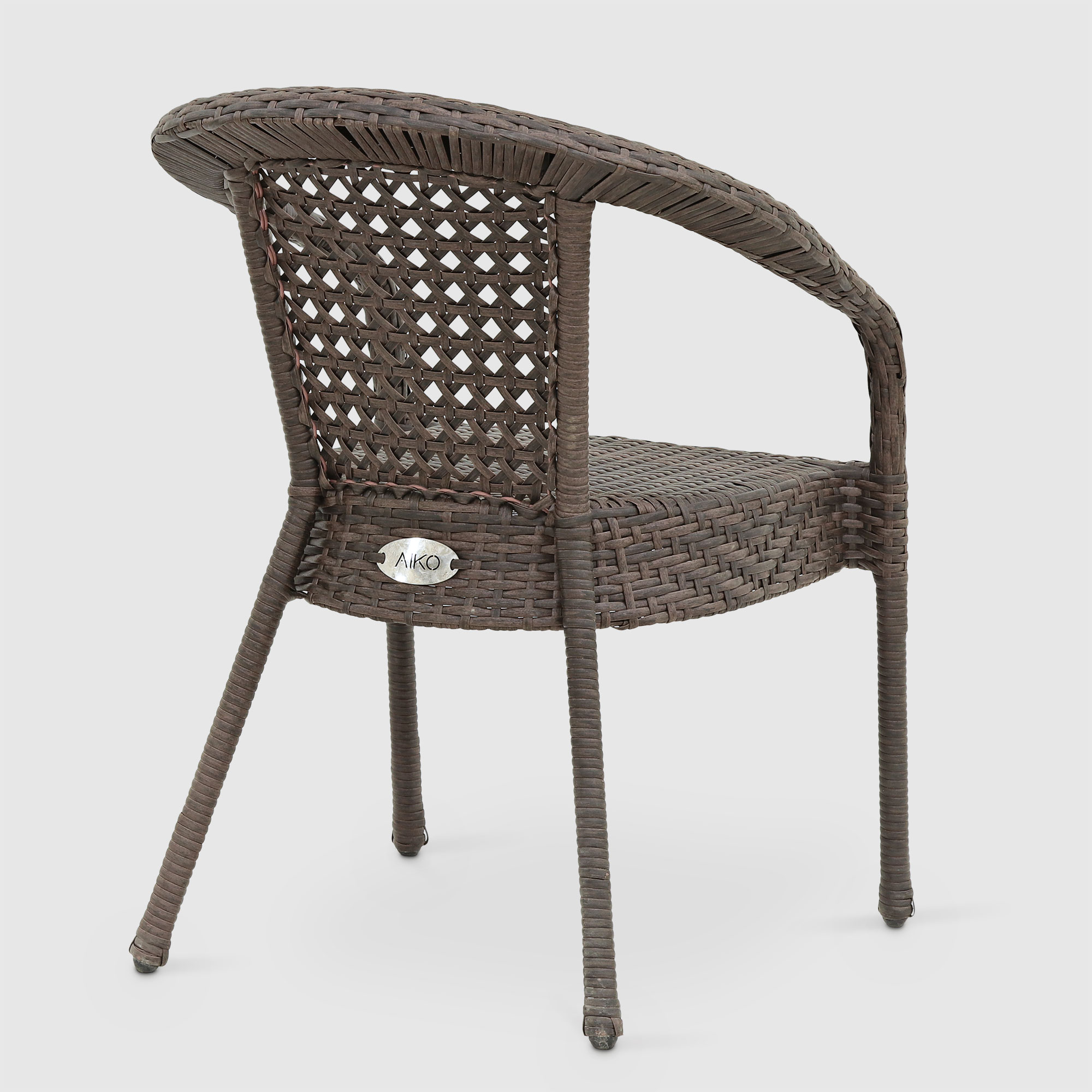 Комплект Aiko Deco Стол + 4 кресла коричневый, размер 53x60х80 - фото 5
