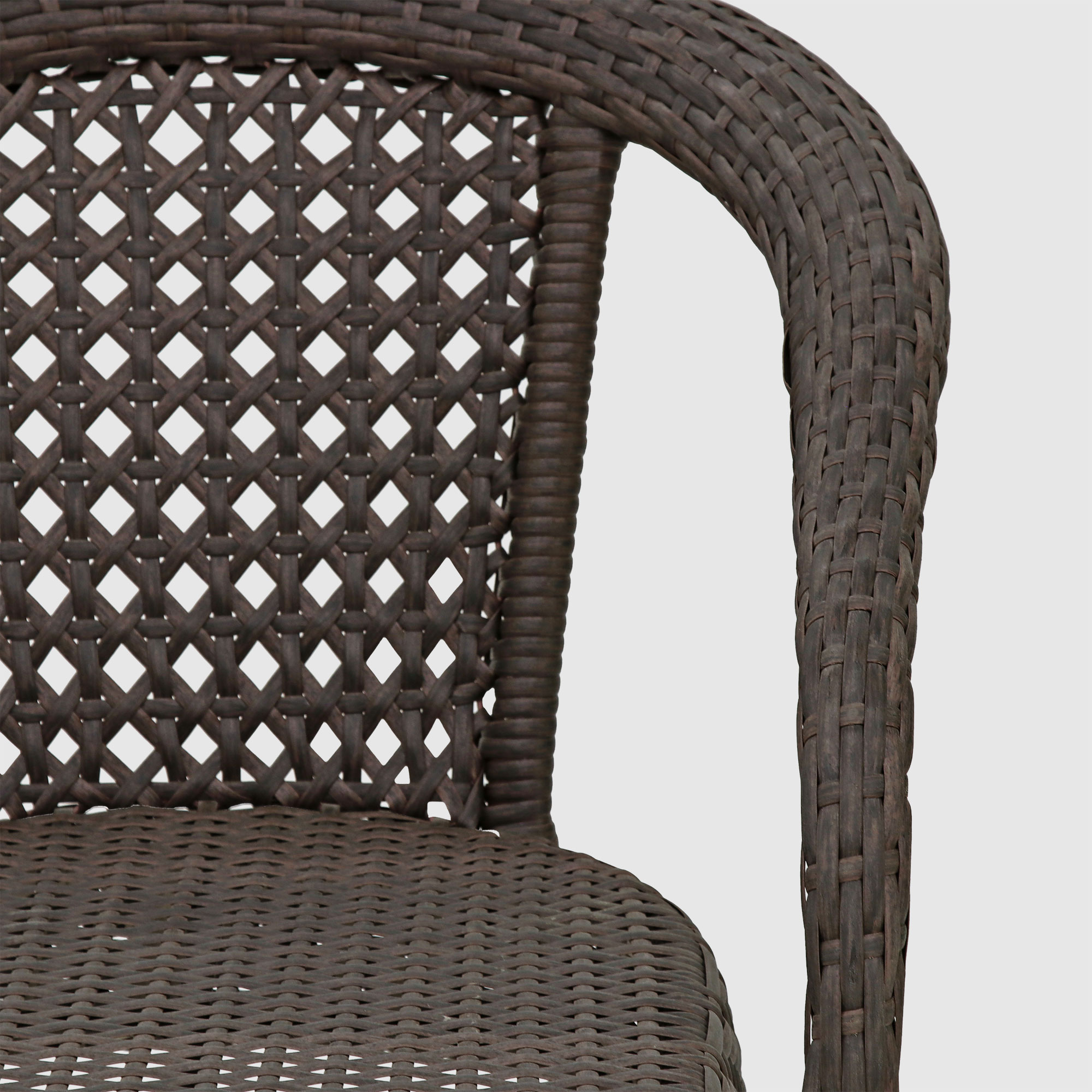 Комплект Aiko Deco Стол + 4 кресла коричневый, размер 53x60х80 - фото 9