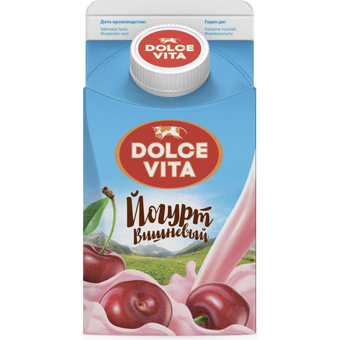 Йогурт питьевой Dolce Vita со вкусом вишни 2,5%, 450 г