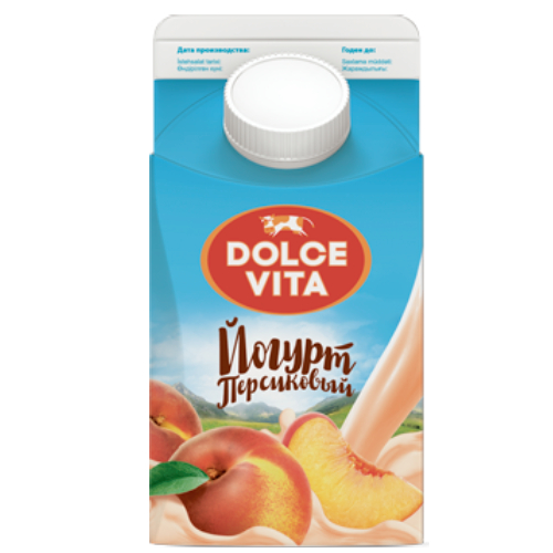 Йогурт Dolce Vita персиковый 2,5% 450 г