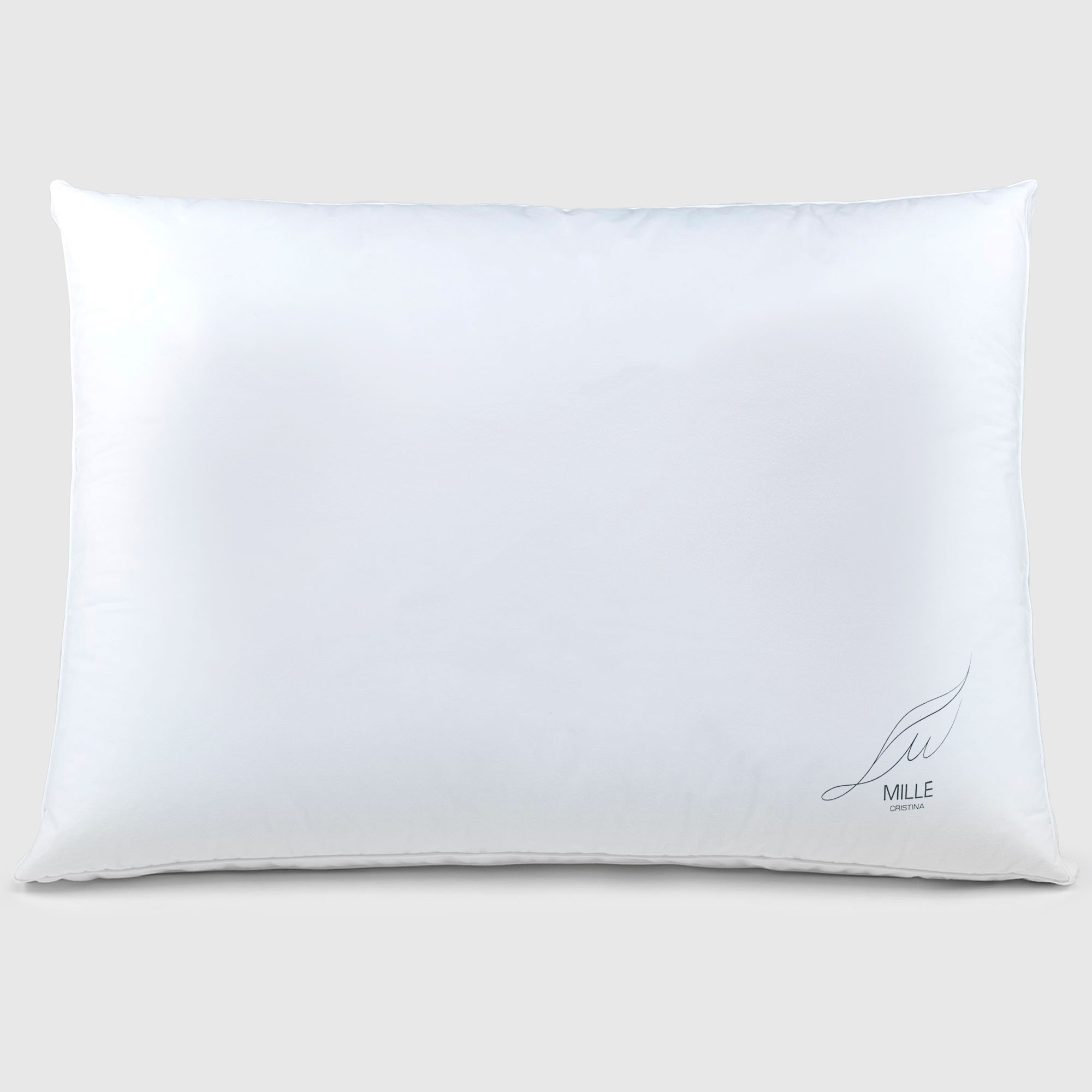 Подушка Cristina Mille Премиум S1 белая с серым 50х70 см, цвет белый