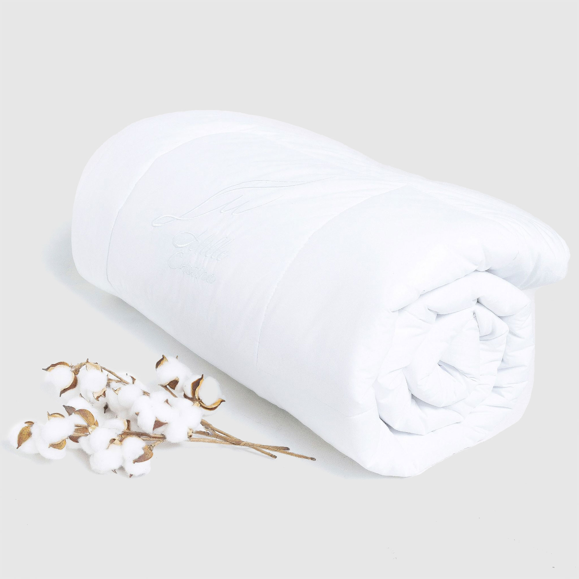 Одеяло Cristina Mille белое с серебряным 140х205 см