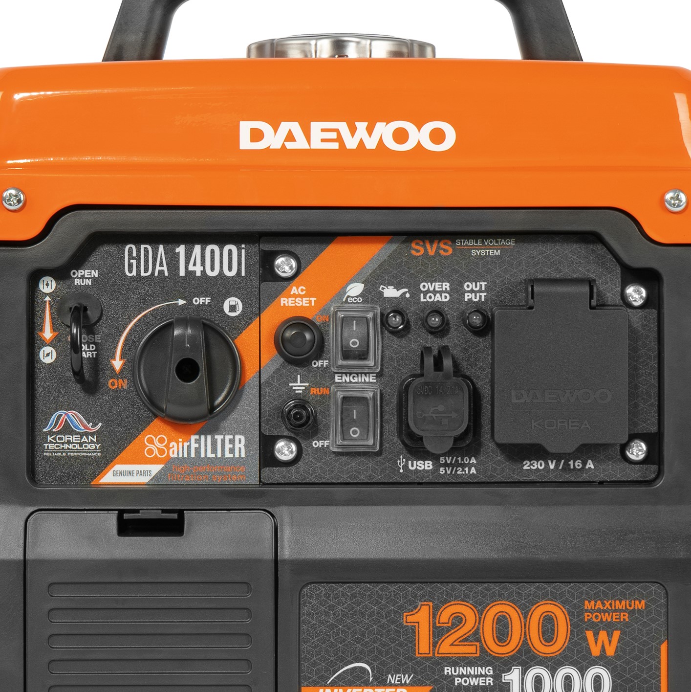 фото Бензиновый генератор daewoo gda 1400i инверторный