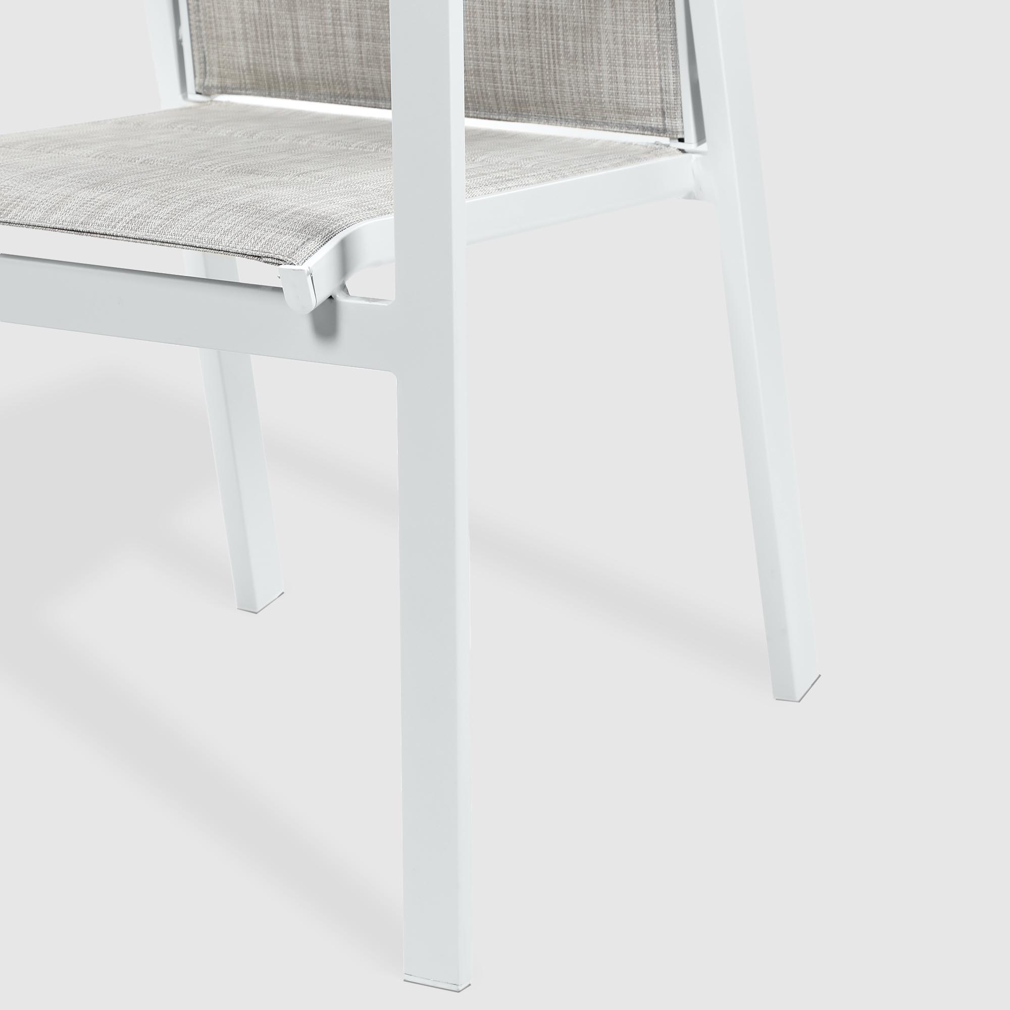 фото Кресло bizzotto kubik белое с серым 56,5х62х88 см