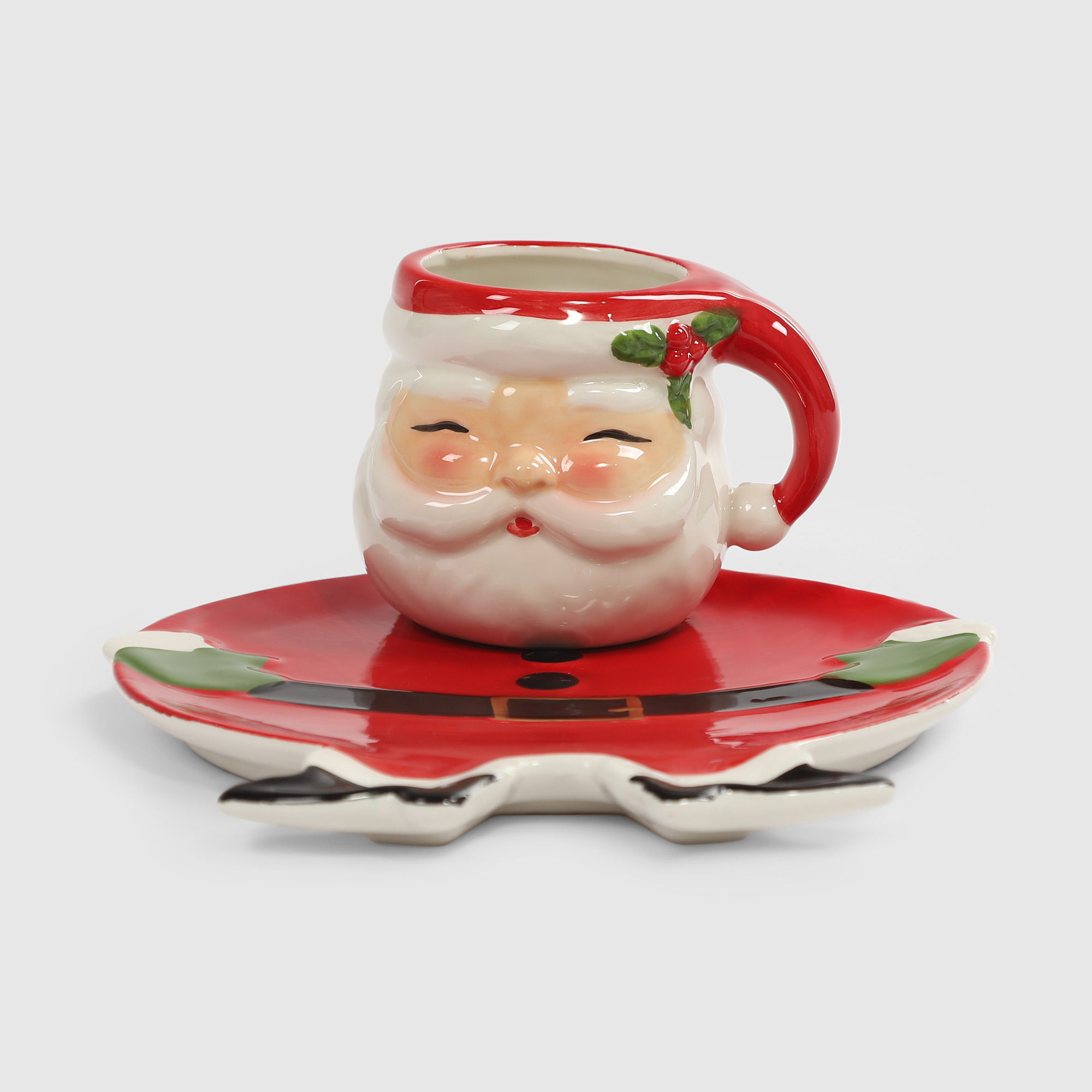 фото Кружка с тарелкой teammann tableware санта 24 см