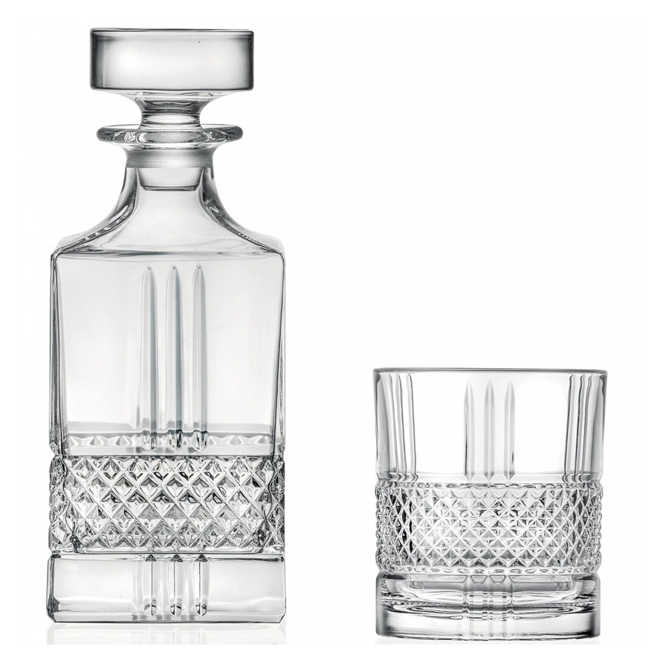 Набор для виски RCR Brillante 7 предметов декантер + стаканы 6 шт, цвет прозрачный - фото 1