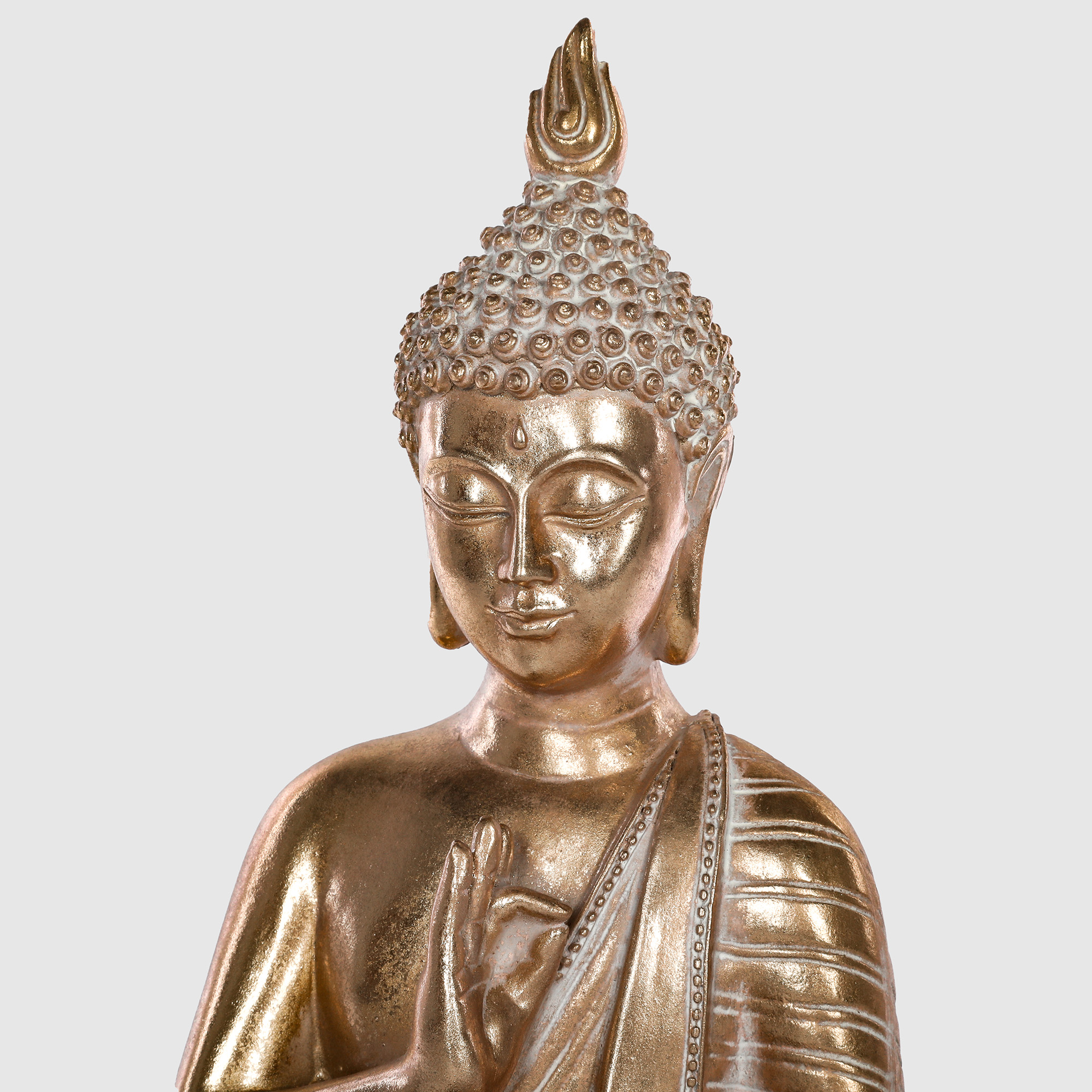 Подсвечник декор Delux Quanzhou Будда 24x16x35,5 см, цвет золотистый - фото 7