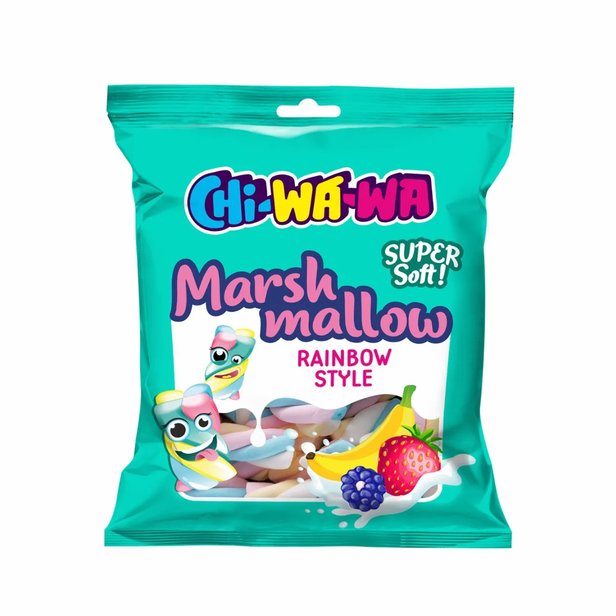 Маршмеллоу Chi-wa-wa Косичка со вкусом тутти-фрутти, 90 г