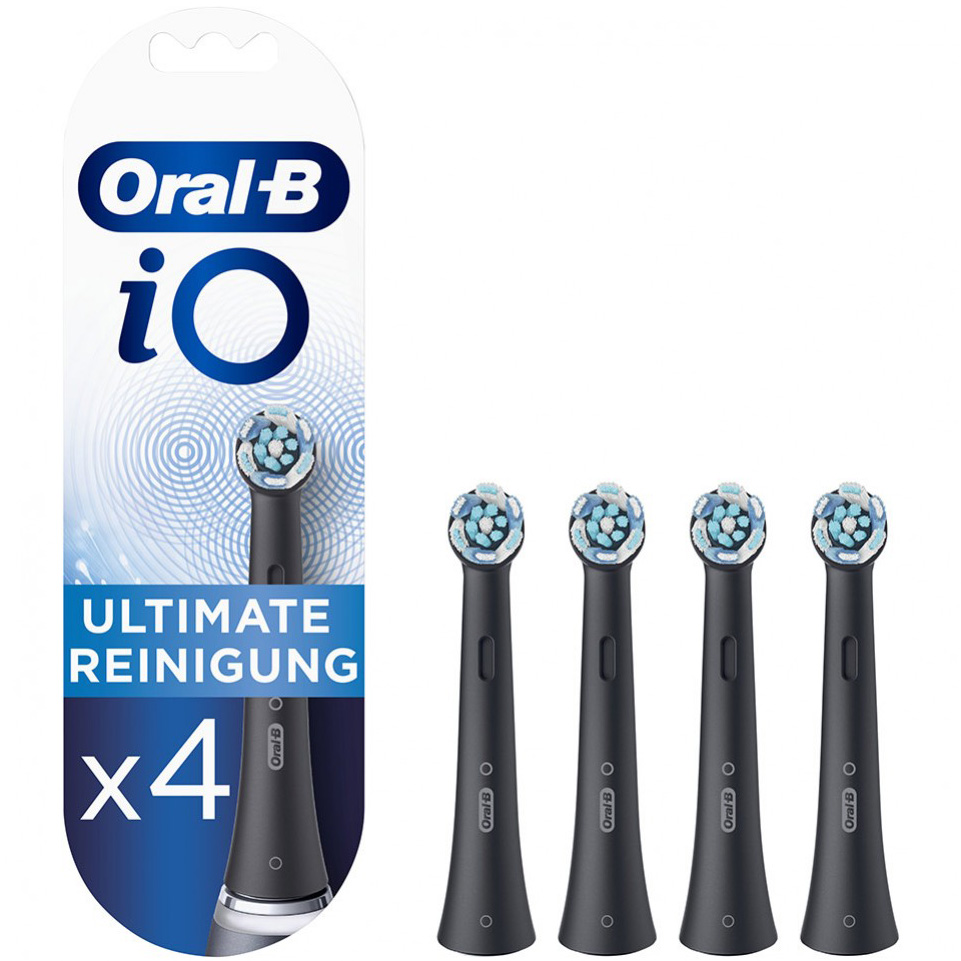 Набор сменных насадок Braun Oral-B iO Ultimate Clean Black 4 шт, цвет черный - фото 2