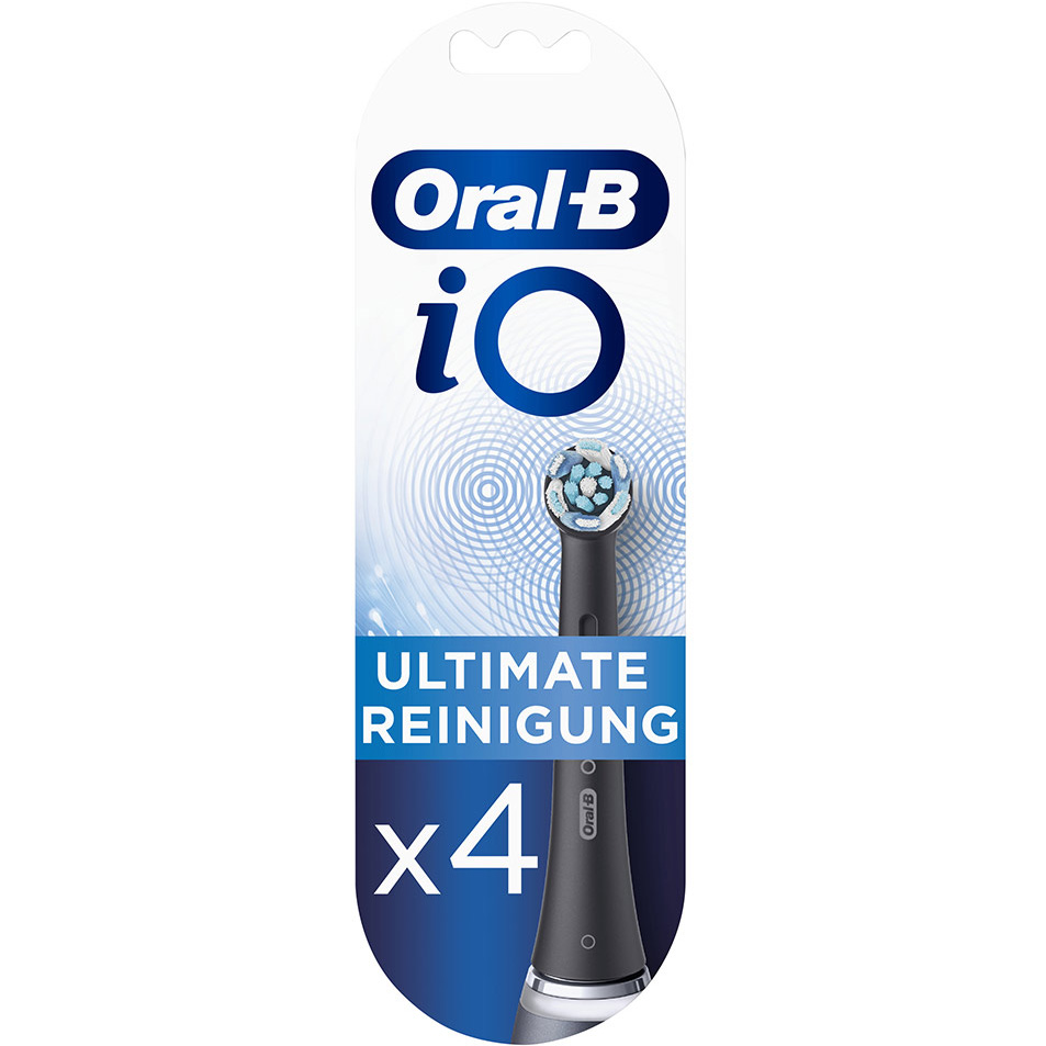 Набор сменных насадок Braun Oral-B iO Ultimate Clean Black 4 шт, цвет черный - фото 3