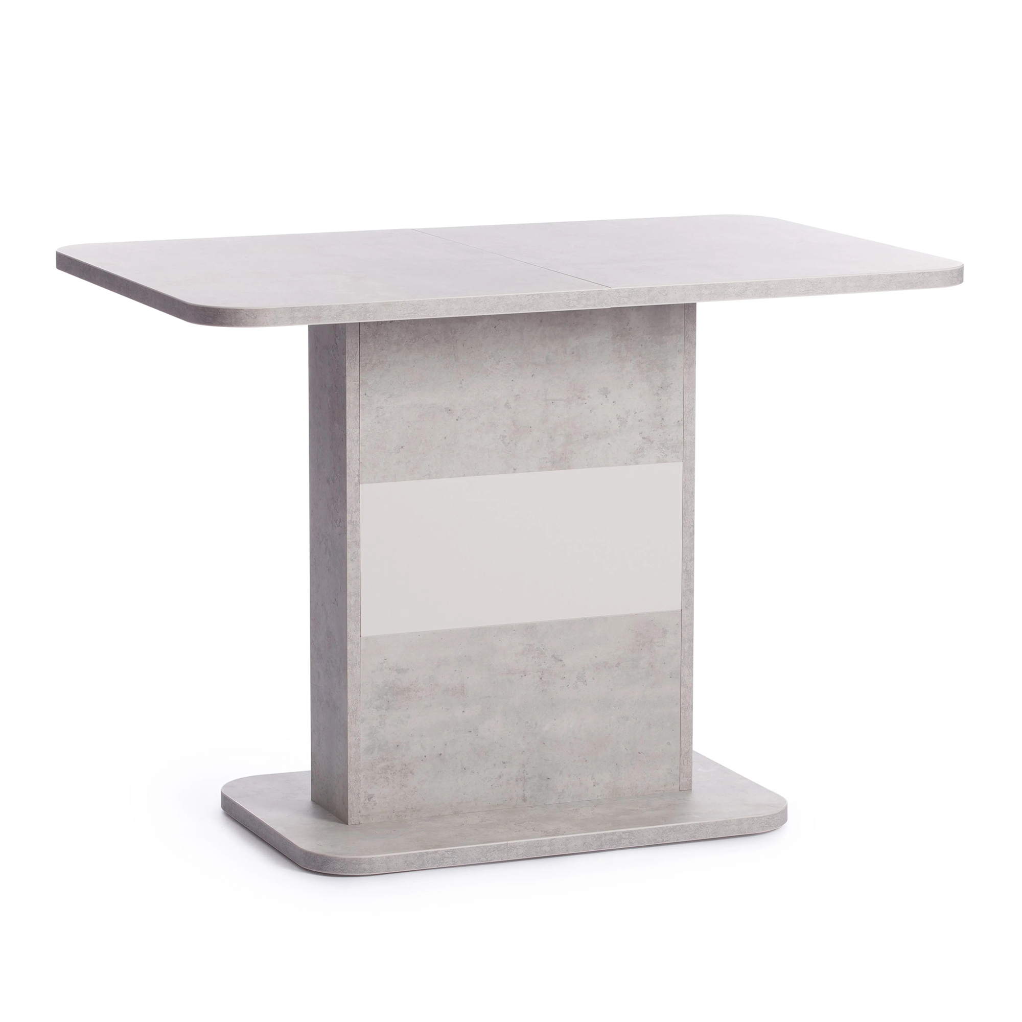 Стол обеденный TC Smart 105-140х68,6х75 см белый бетон/белый, цвет серый - фото 1