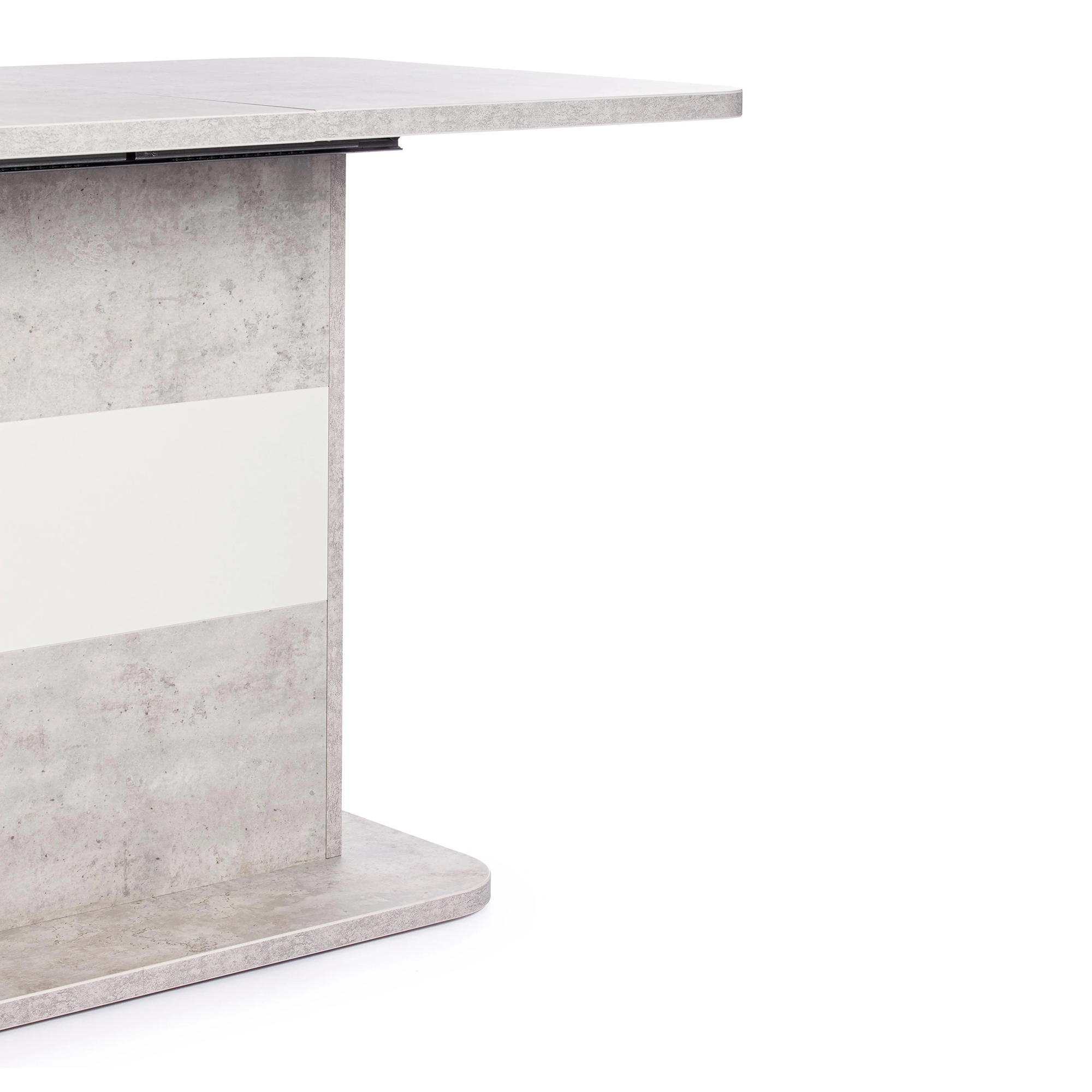 Стол обеденный TC Smart 105-140х68,6х75 см белый бетон/белый, цвет серый - фото 11