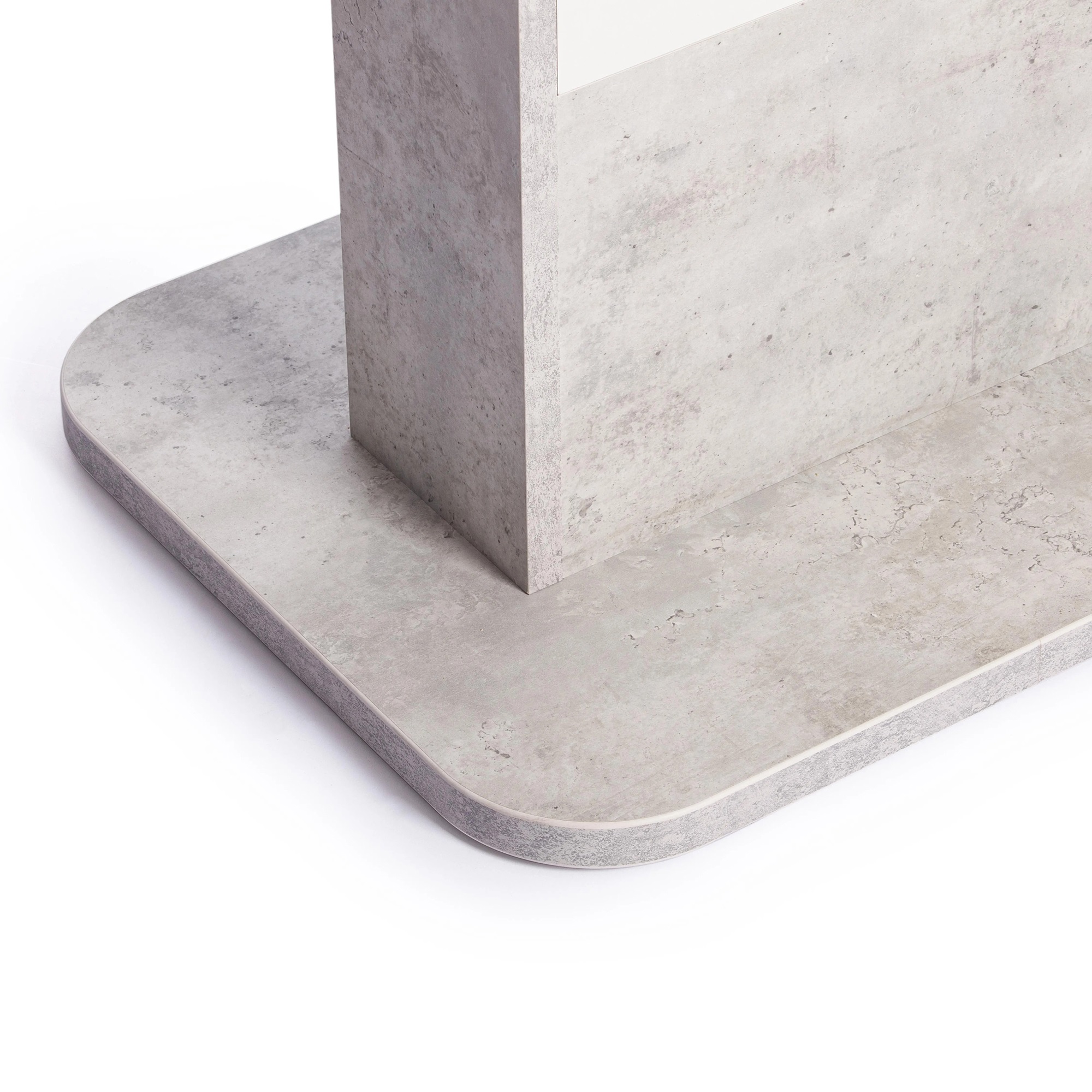 Стол обеденный TC Smart 105-140х68,6х75 см белый бетон/белый, цвет серый - фото 14