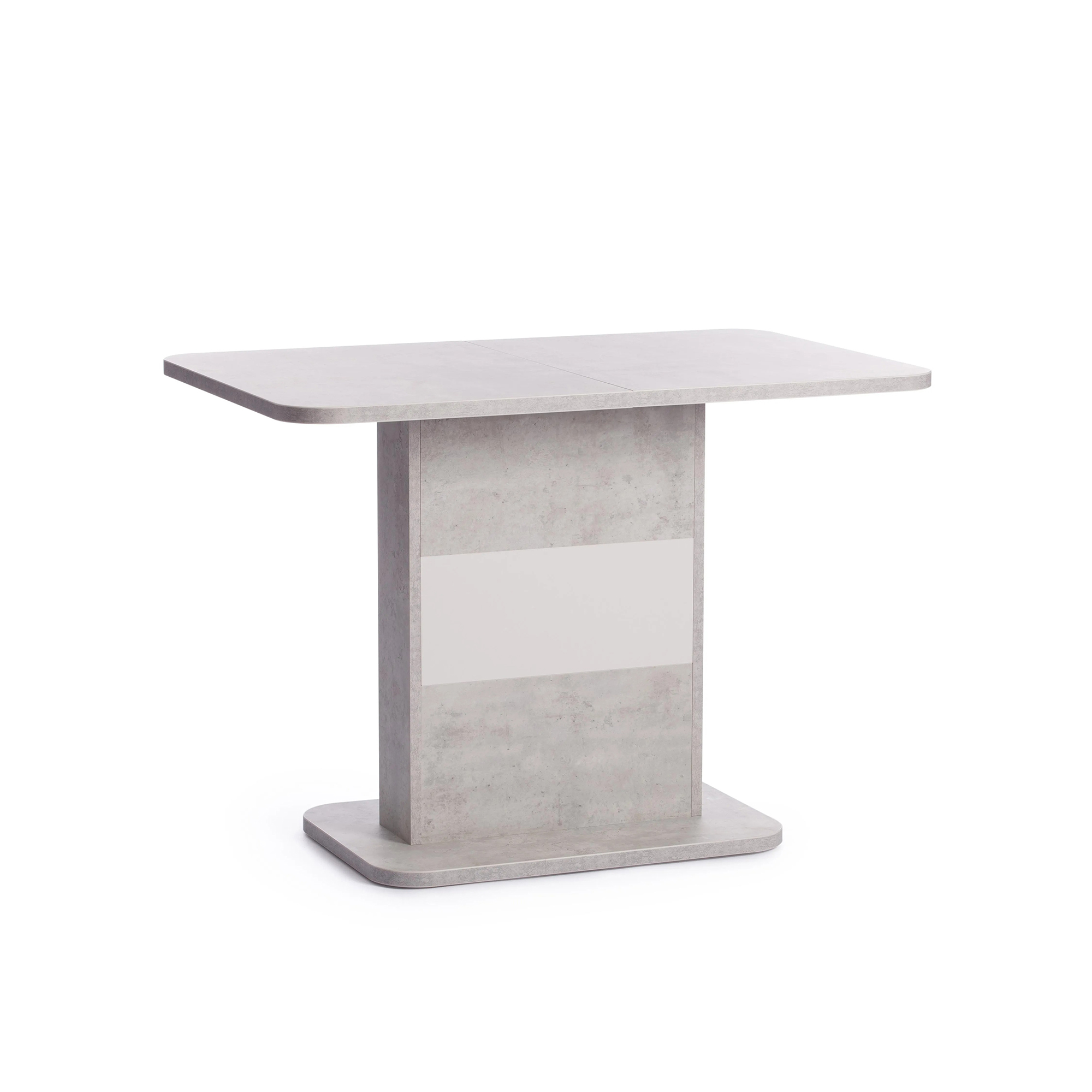 Стол обеденный TC Smart 105-140х68,6х75 см белый бетон/белый, цвет серый - фото 6
