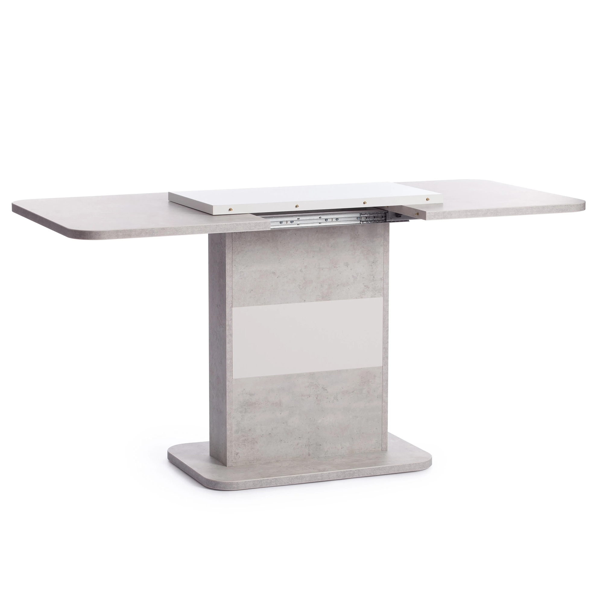 Стол обеденный TC Smart 105-140х68,6х75 см белый бетон/белый, цвет серый - фото 7
