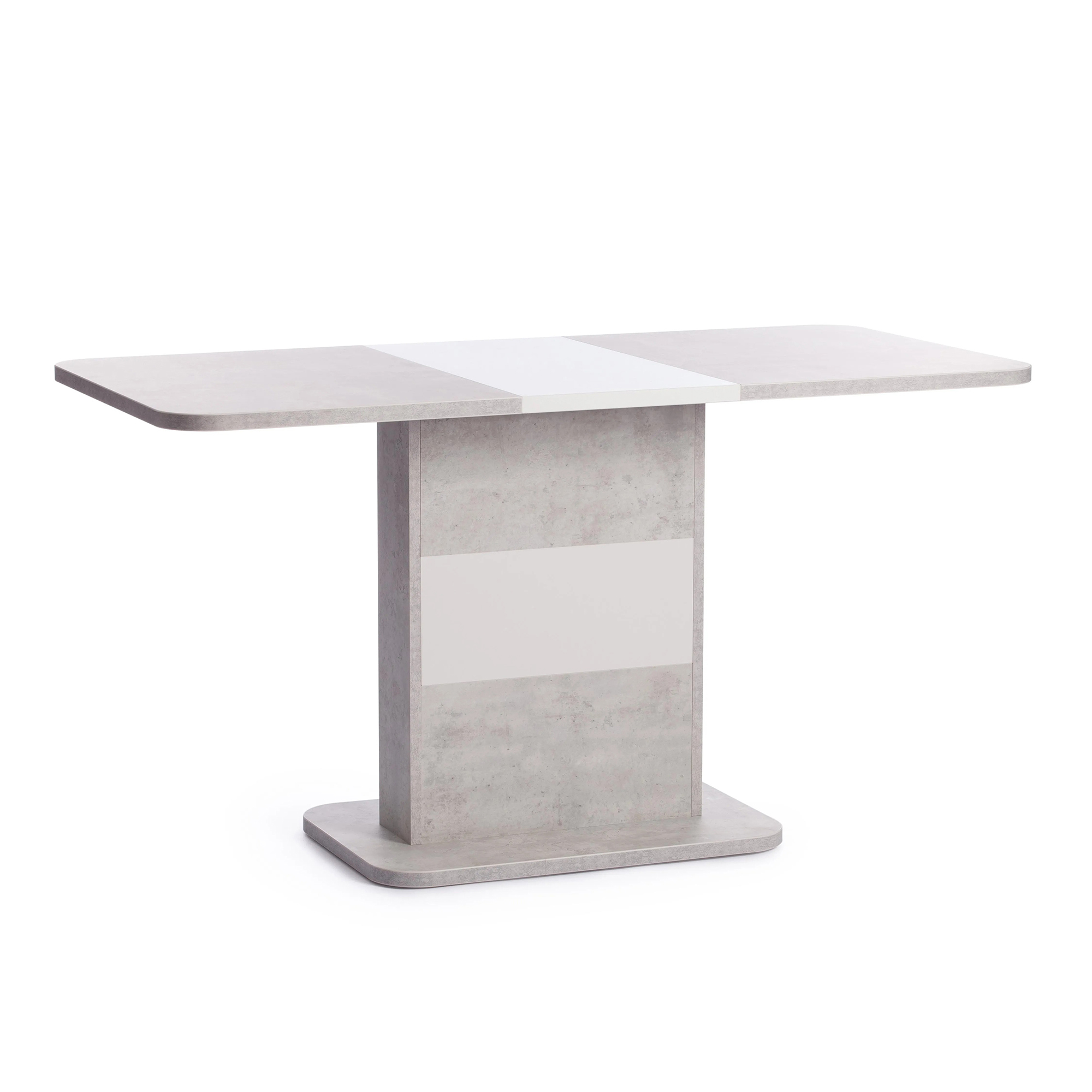 Стол обеденный TC Smart 105-140х68,6х75 см белый бетон/белый, цвет серый - фото 8