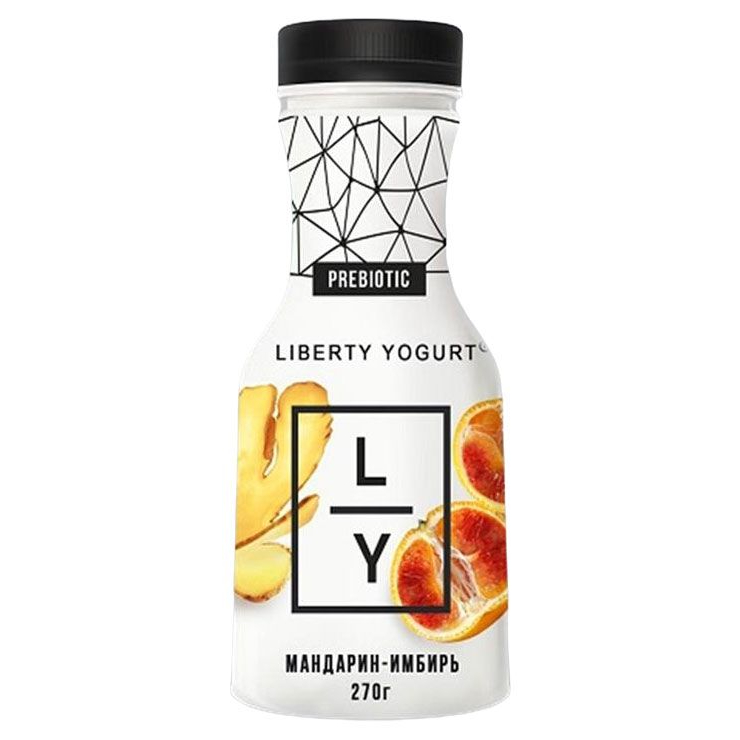 Йогурт питьевой Liberty с мандарином, куркумой и имбирем 1,5% 270 мл