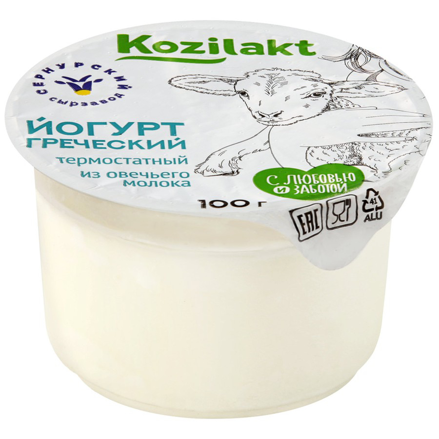 Йогурт греческий Сернурский сырзавод из овечьего молока 4-8% 100 г