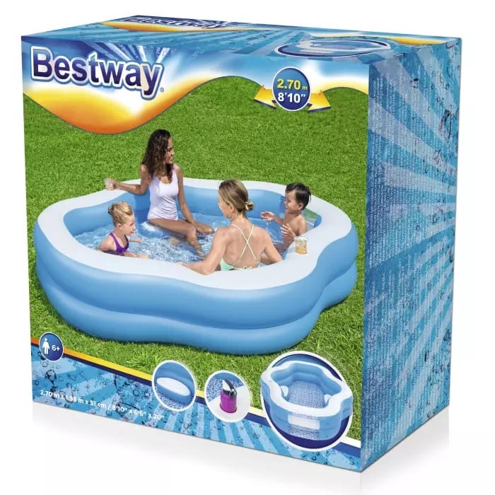 фото Бассейн семейный bestway splashview от 6 лет 270х198х51 см