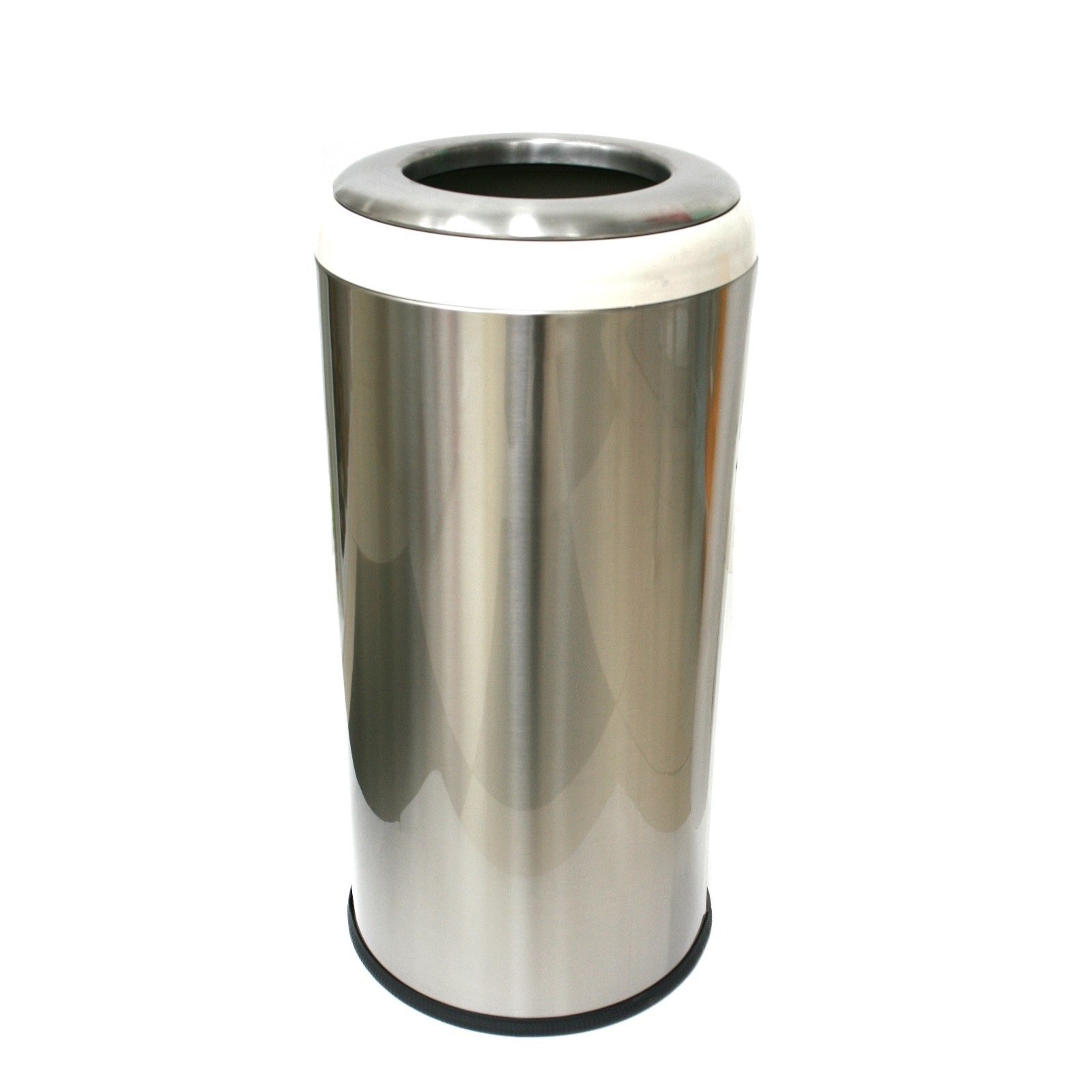 Урна для мусора Primanova Lima серебряная с бежевым 28,5х60 см