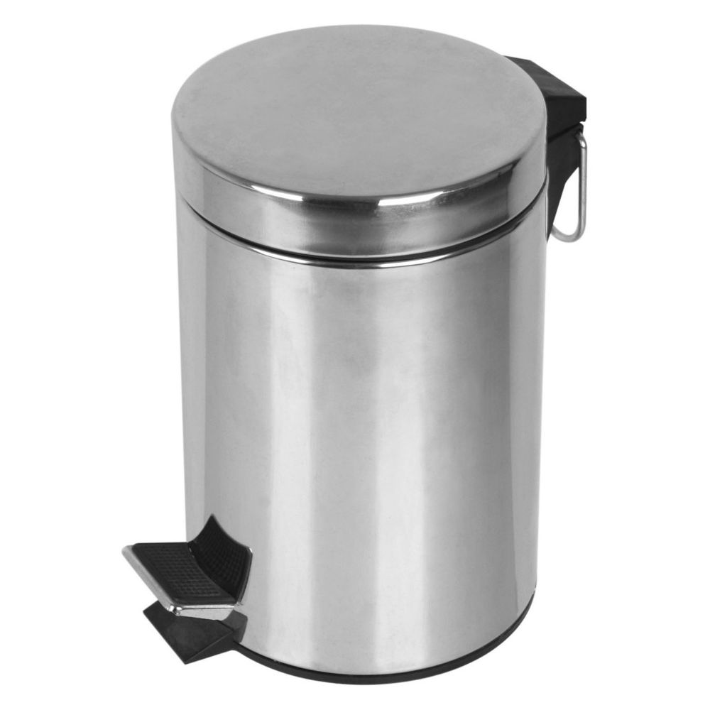 Урна для мусора Primanova Efor серебряная с чёрным 21х35 см, цвет серебряный - фото 1