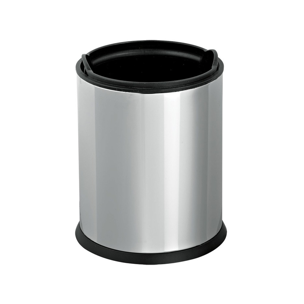 Урна для мусора Primanova Eco серебряная с чёрным 24,5х33,5 см, цвет серебряный - фото 1