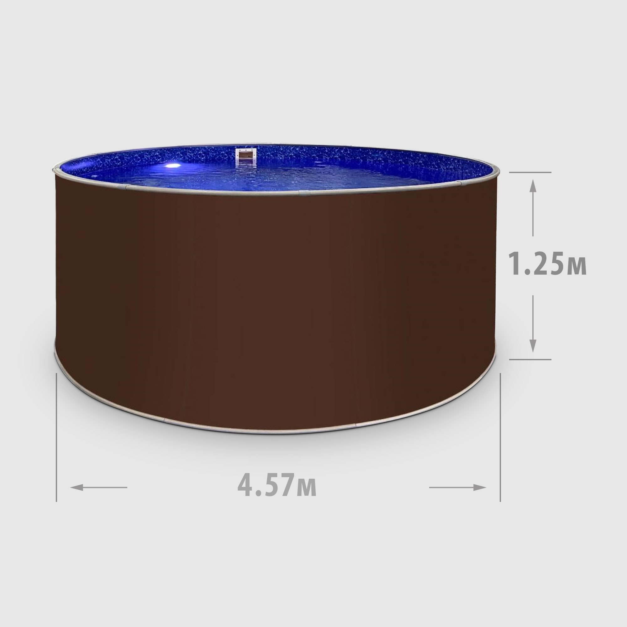 Бассейн Лагуна 4,57x1,25 м Темный шоколад. Набор (ТМ238/45711), цвет коричневый - фото 2