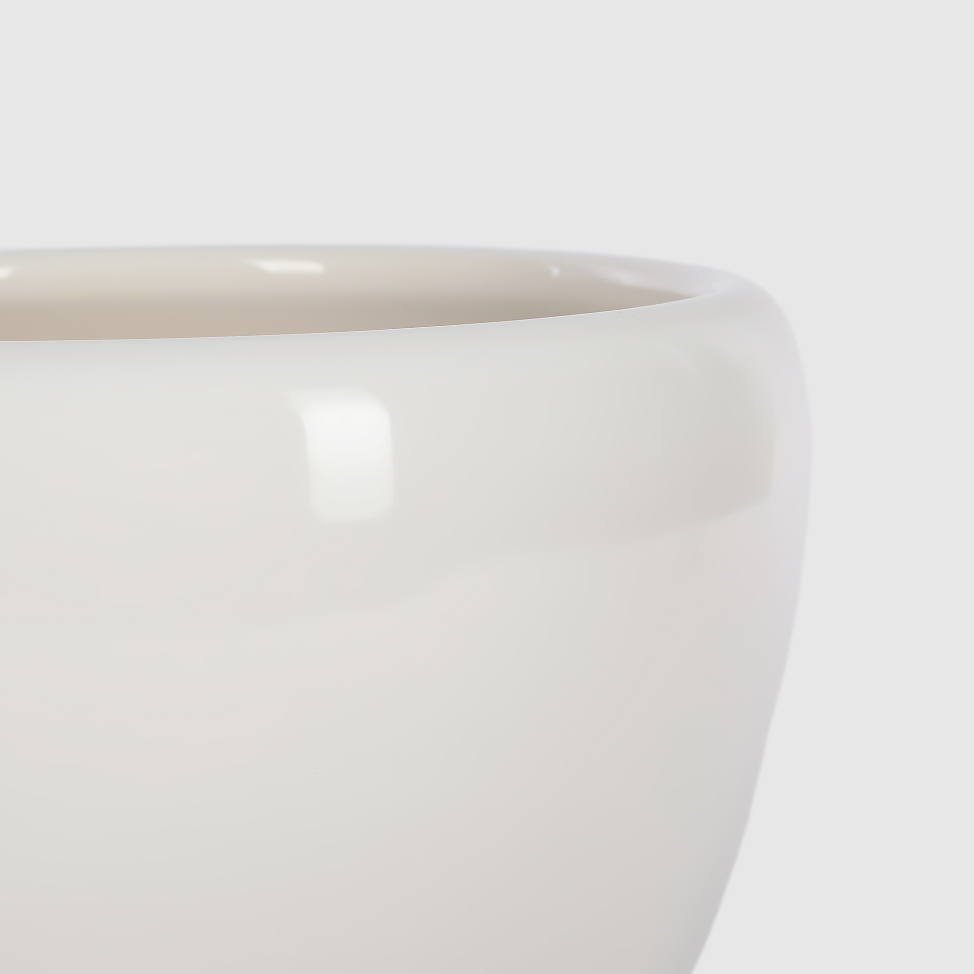 Кашпо керамическое для цветов Shine Pots 20x16см белое глянец - фото 5
