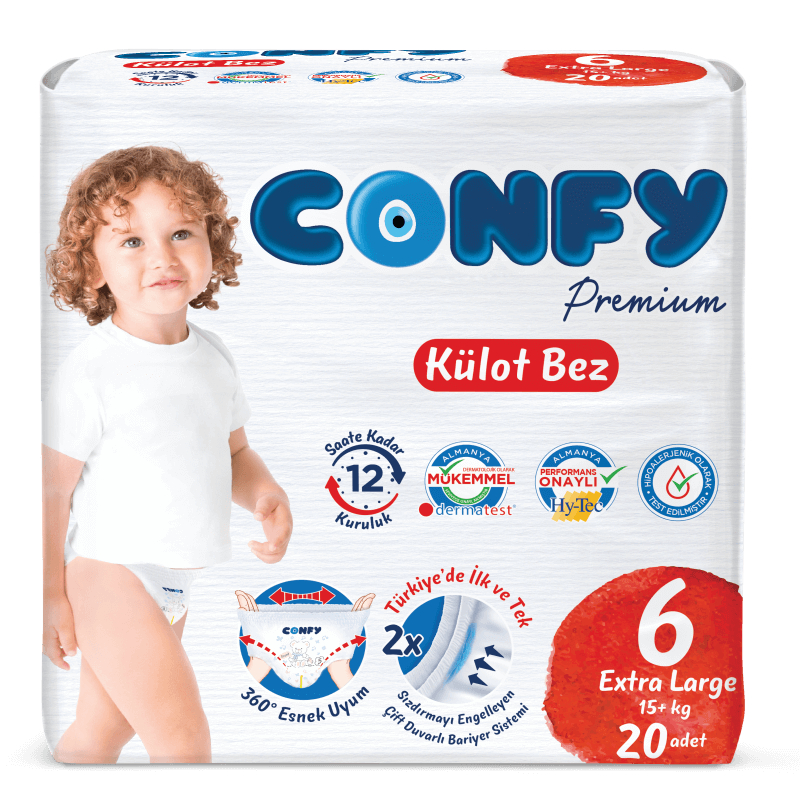 Трусики детские Confy premium extralarge размер 6, вес от 15 кг, 20шт