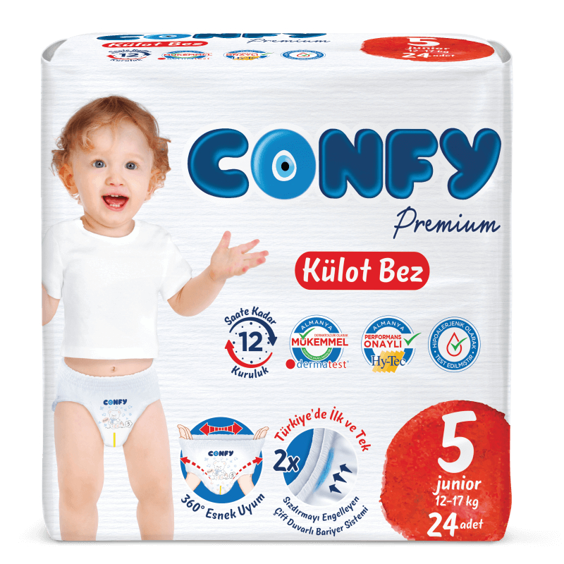 Трусики детские Confy premium junior размер 5, вес 12-17 кг, 24шт