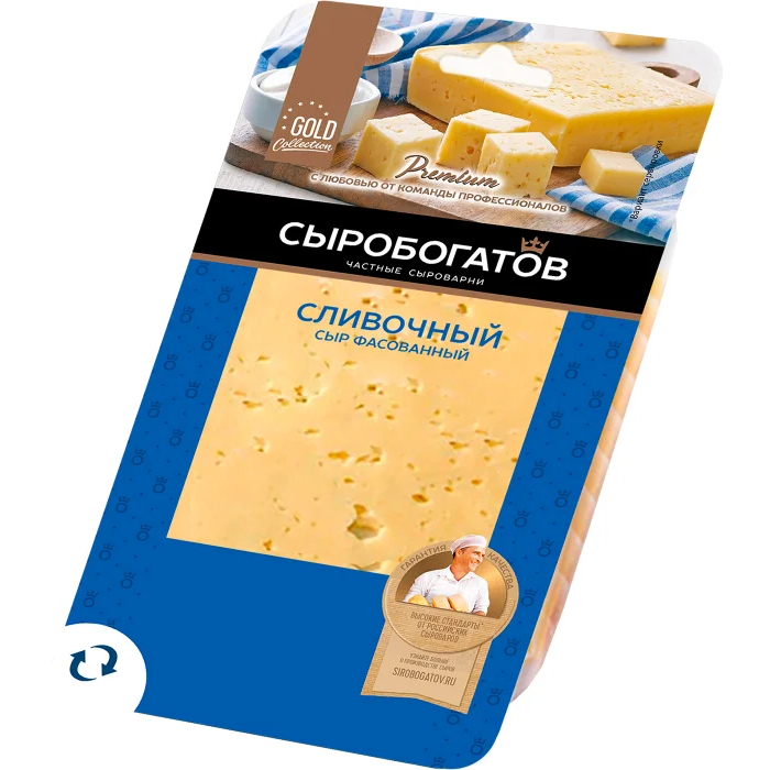 

Сыр полутвердый Сыробогатов Сливочный 50%, 125 г