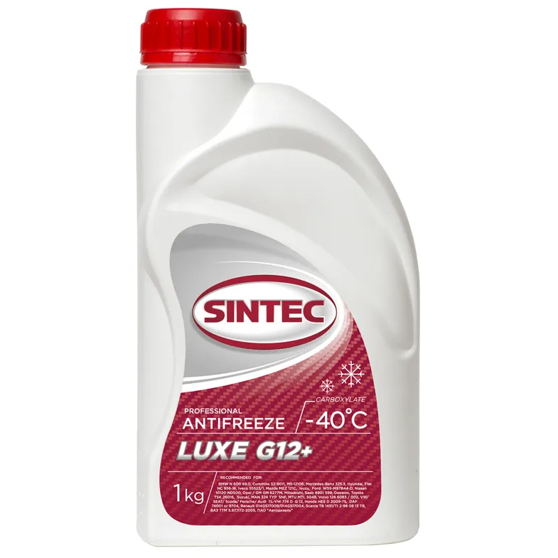 Антифриз Sintec LUX G12+, 1 кг, цвет красный