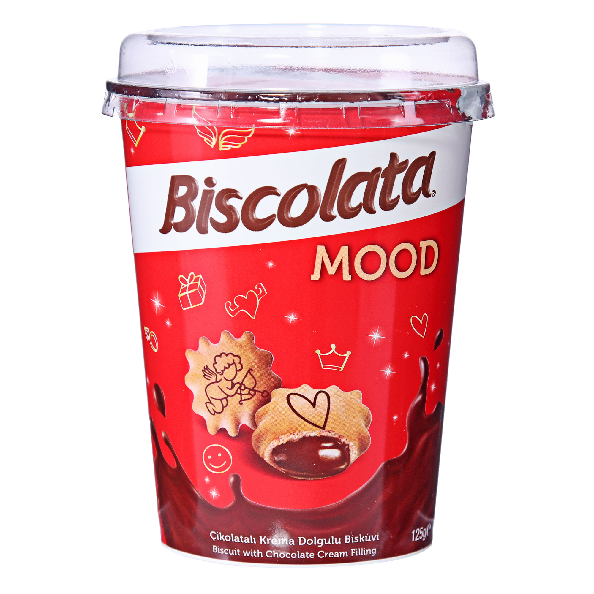 фото Пшеничное печенье biscolata mood с шоколадом, 125 г