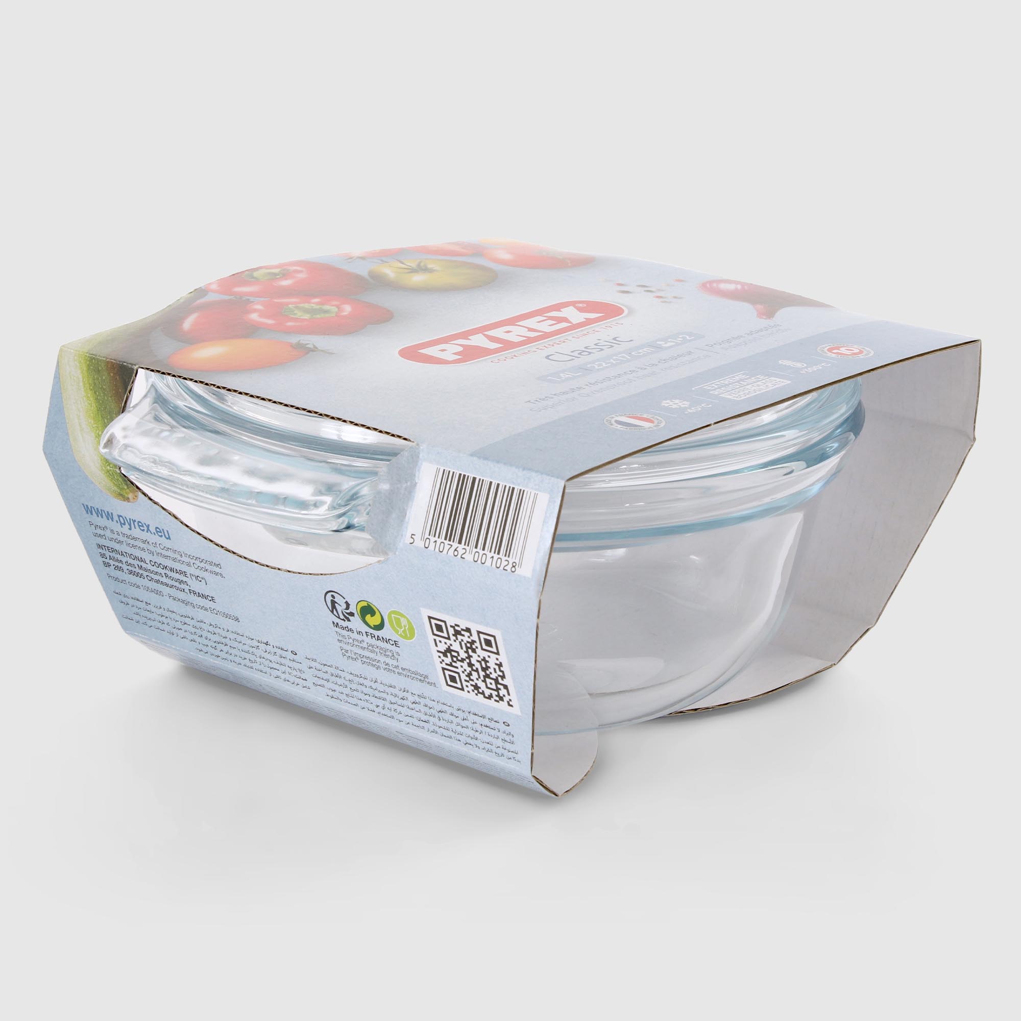 фото Кастрюля pyrex круглая 1,4 л стекло