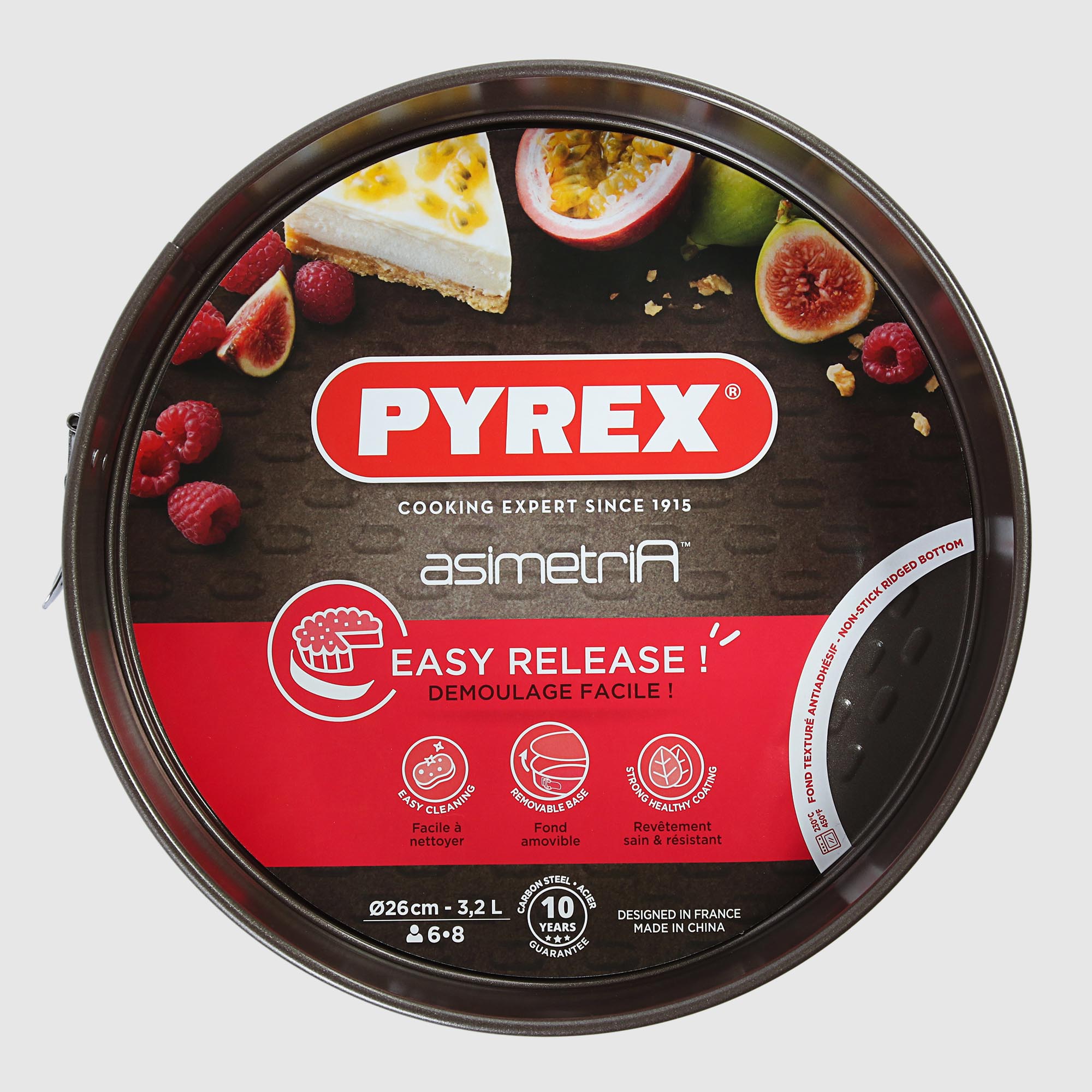 фото Форма для выпечки pyrex круглая 26 см металл