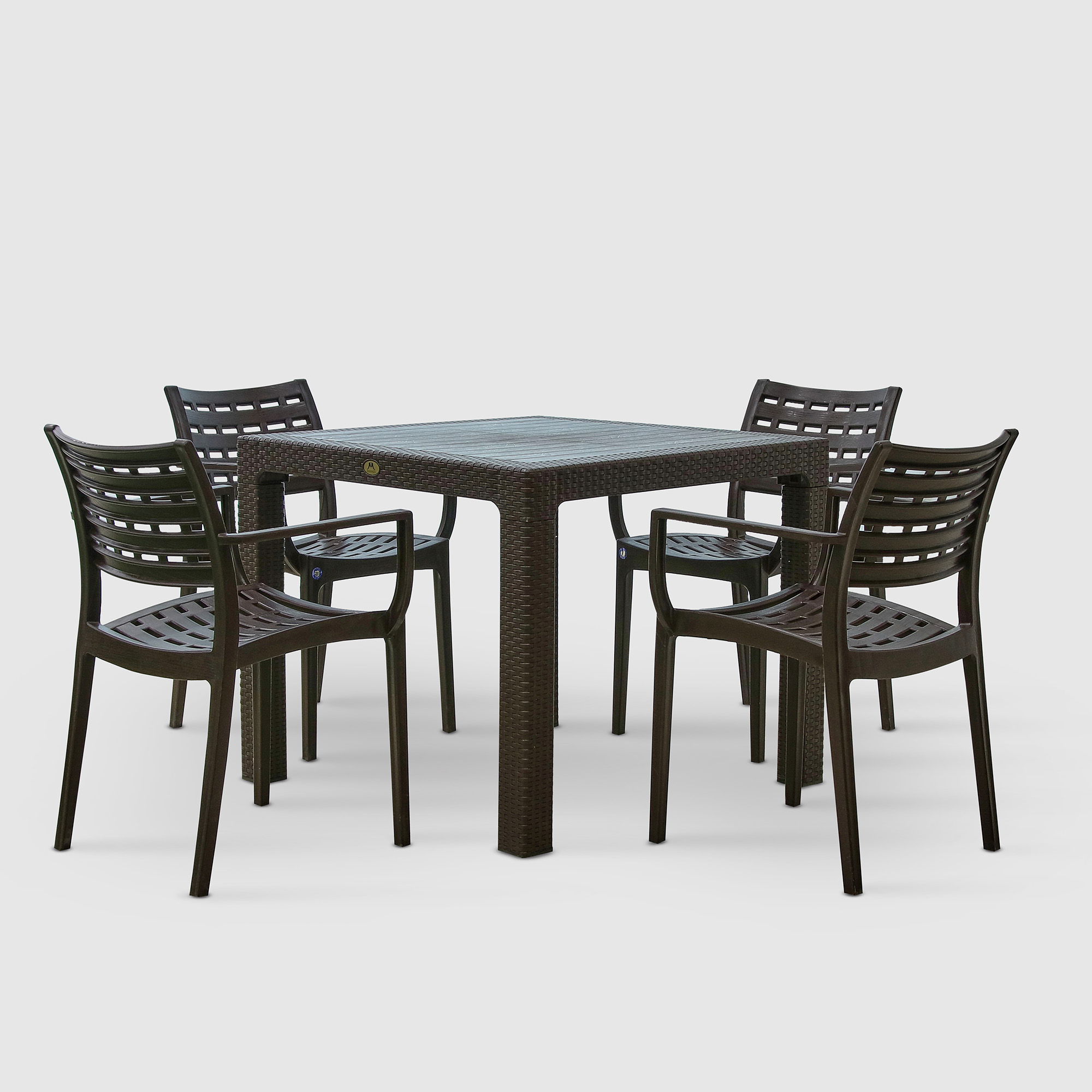 фото Комплект садовой мебели mandella elit/cafe коричневый из 5 предметов