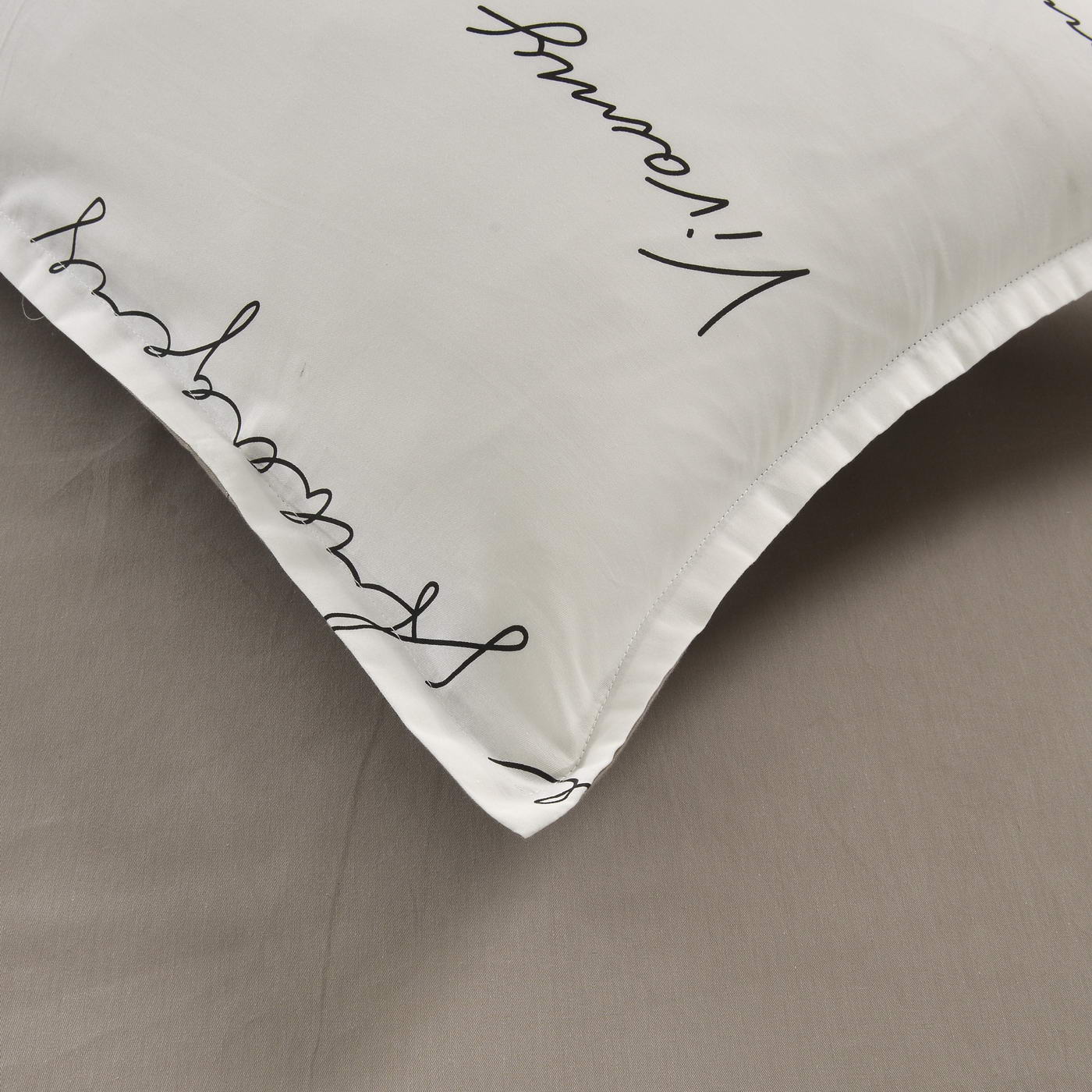 Комплект постельного белья Sofi De Marko Мольер белый с коричневым Евро, цвет коричневый, размер Евро - фото 8