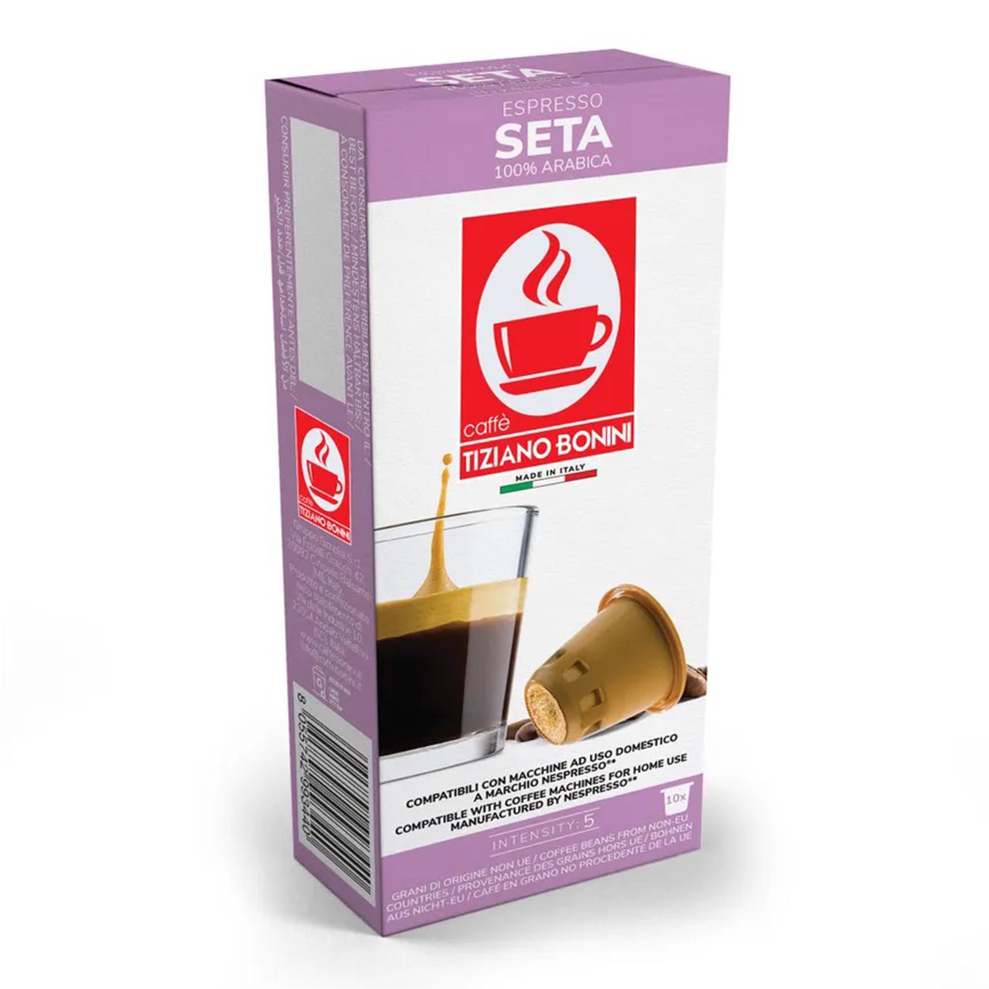 Кофе Bonini в капсулах Nespresso Seta 10x5,5 г