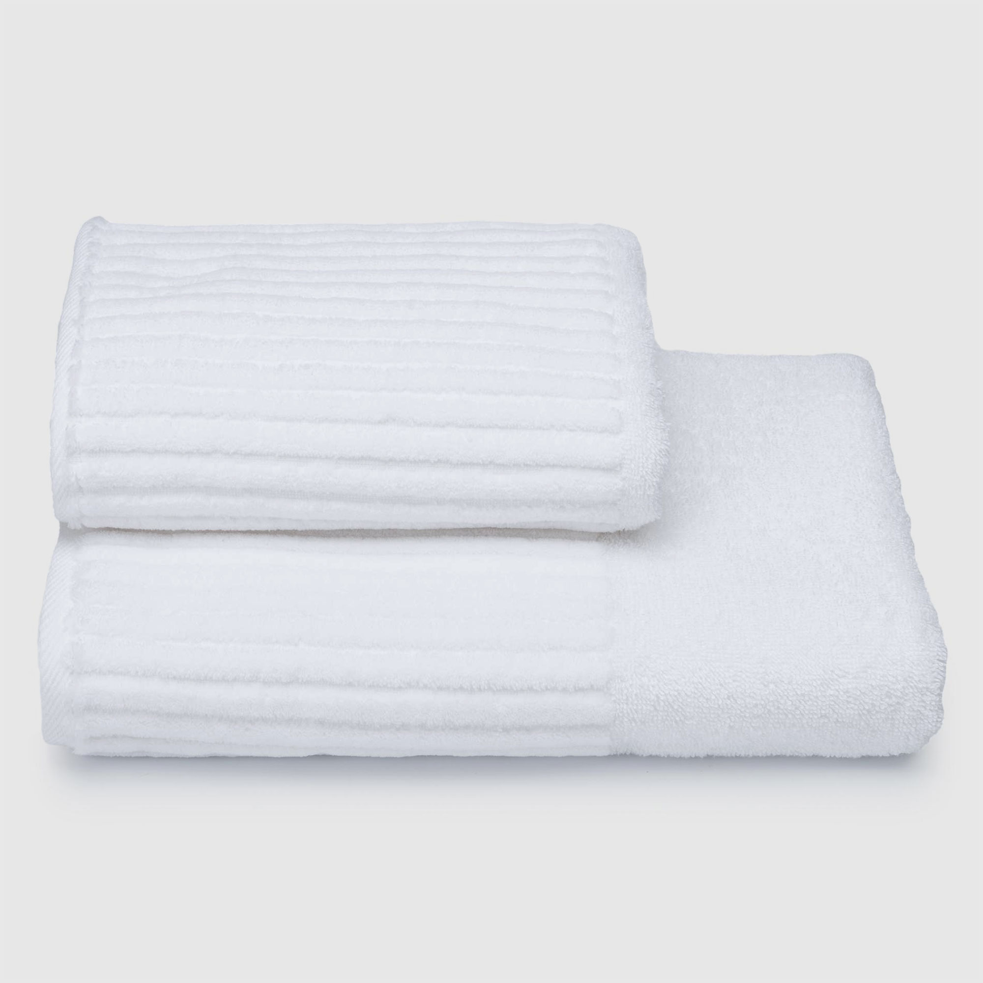 Махровое полотенце Cleanelly Basic Cascata белое 70х130 см
