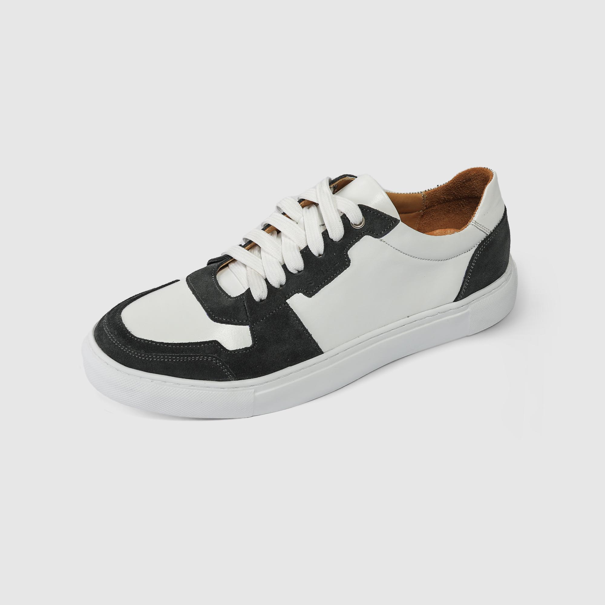 Мужские кроссовки Twins Shoes белые с тёмно-серым, цвет белый, размер 41