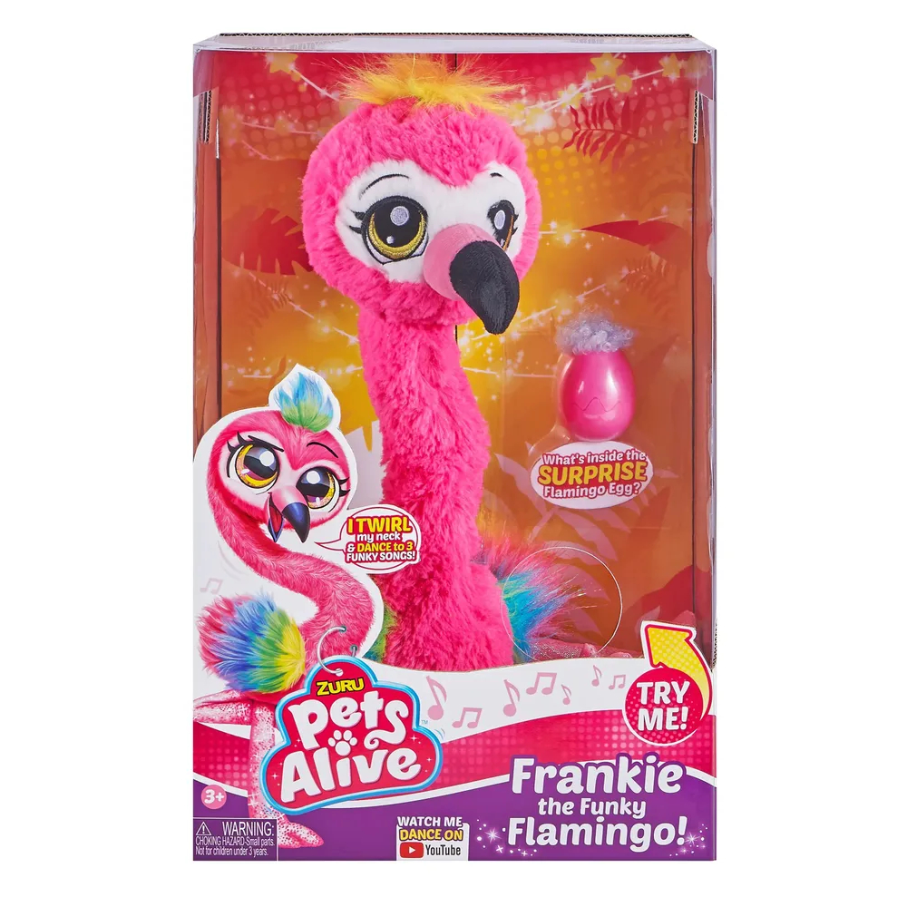 Интерактивная мягкая игрушка Zuru Pets Alive Фламинго Фрэнки Фанки