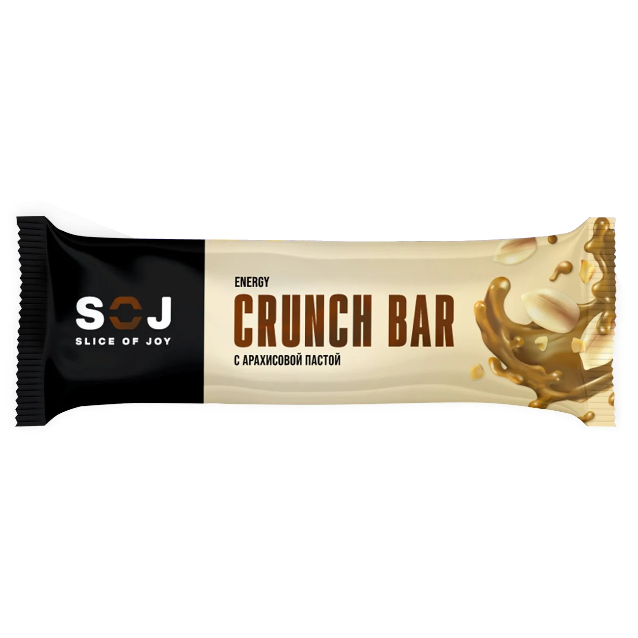 Батончик SOJ Crunch Bar с арахисовой пастой, 40 г - фото 1