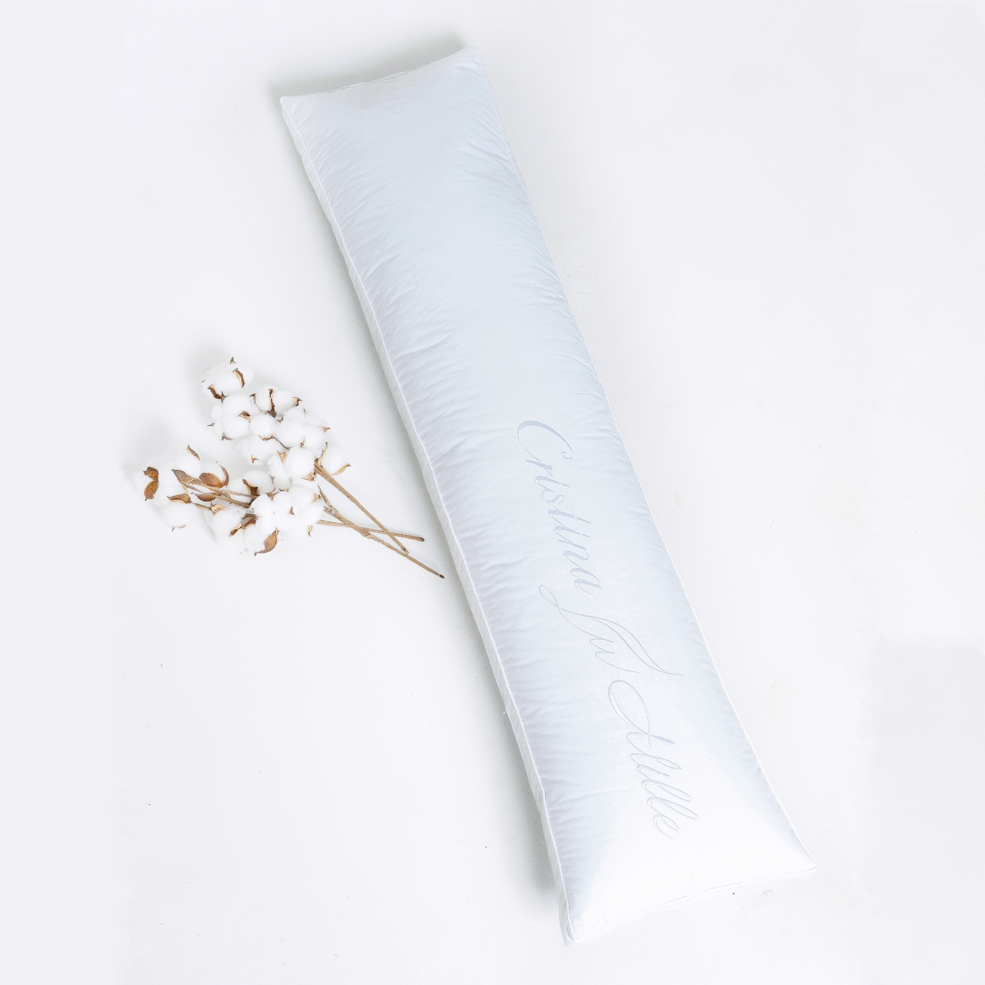 Подушка-обнимашка Cristina Mille белая 120х30 см, цвет белый