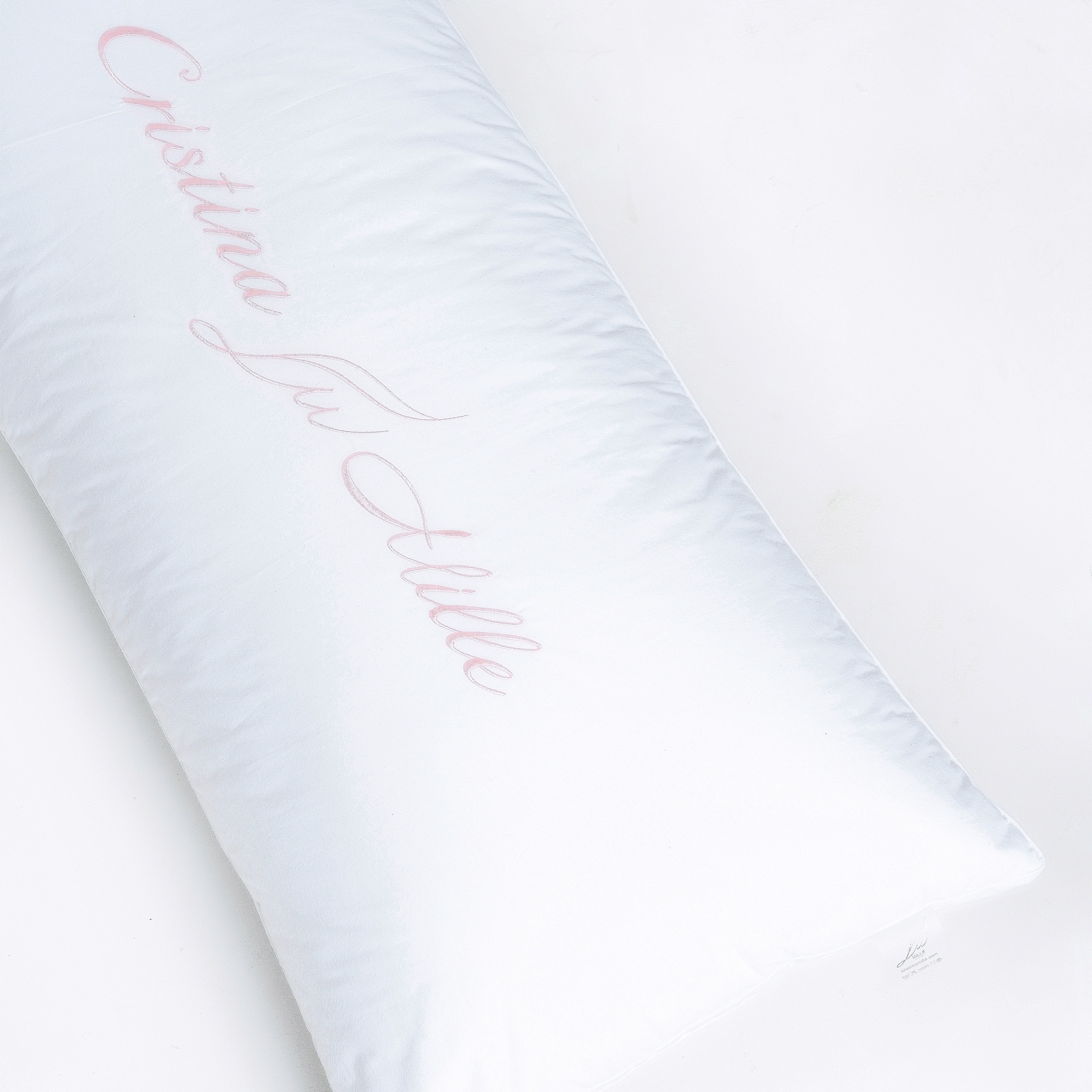 Подушка-обнимашка Cristina Mille белая с розовым 120х30 см, цвет белый - фото 2