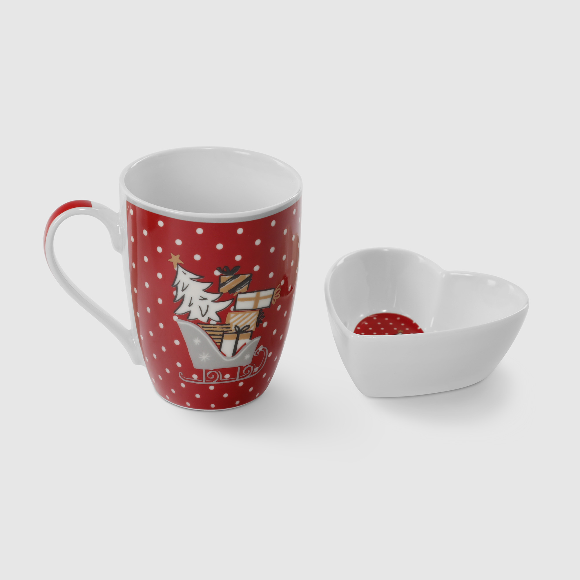 фото Кружка mercury tableware santa stop here 340 мл в ассортименте