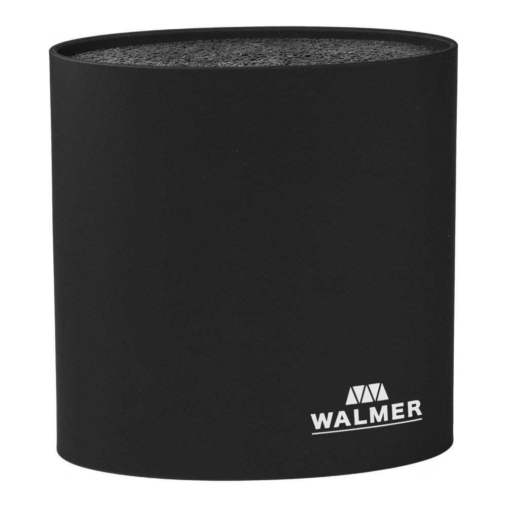 фото Подставка для ножей walmer овальная 16x7x16 см черная