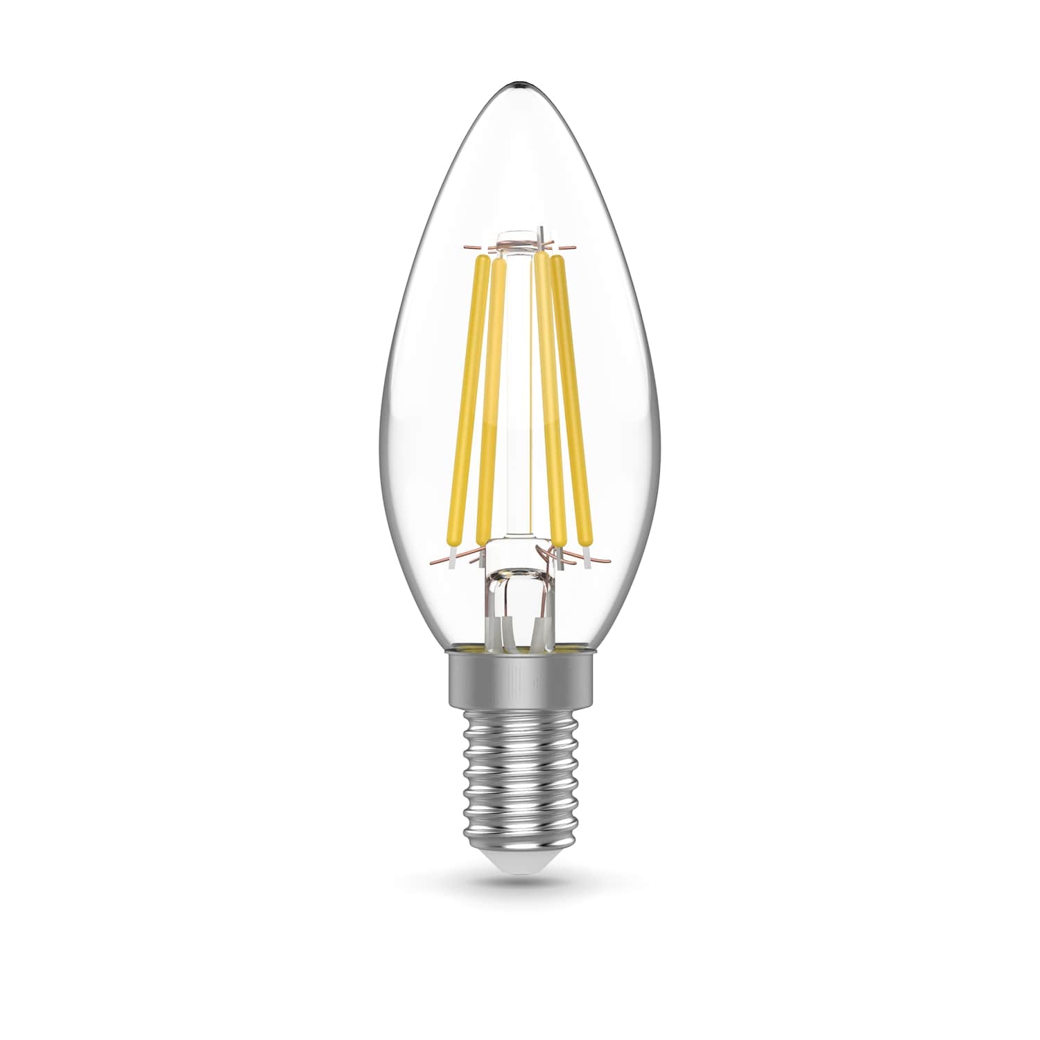 фото Лампа gauss basic filament свеча 5,5w 510lm 2700к е14 led (3 лампы в упаковке) 1/20