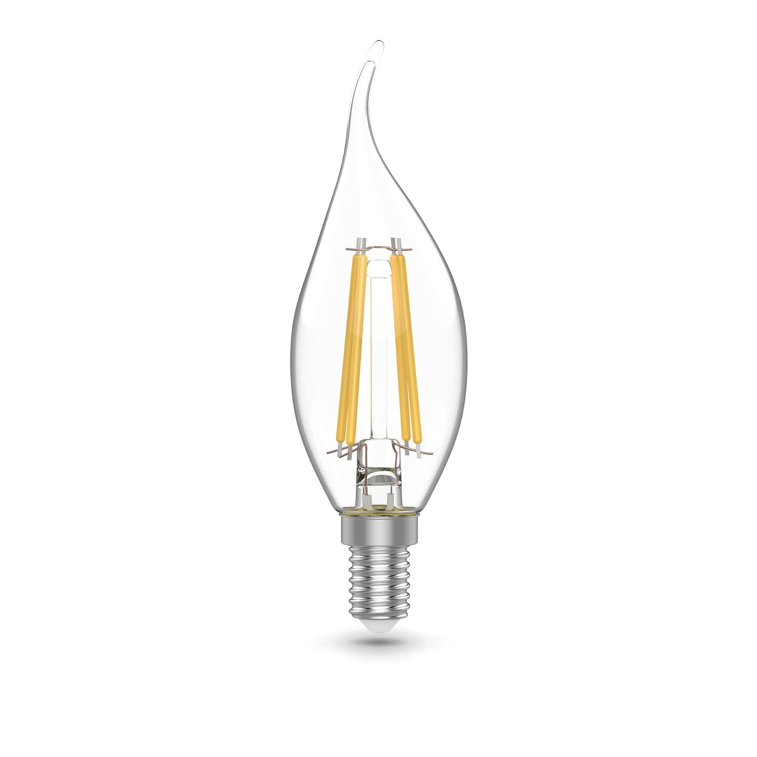 фото Лампа gauss basic filament свеча на ветру 5,5w 510lm 2700к е14 led (3 лампы в упаковке) 1/20