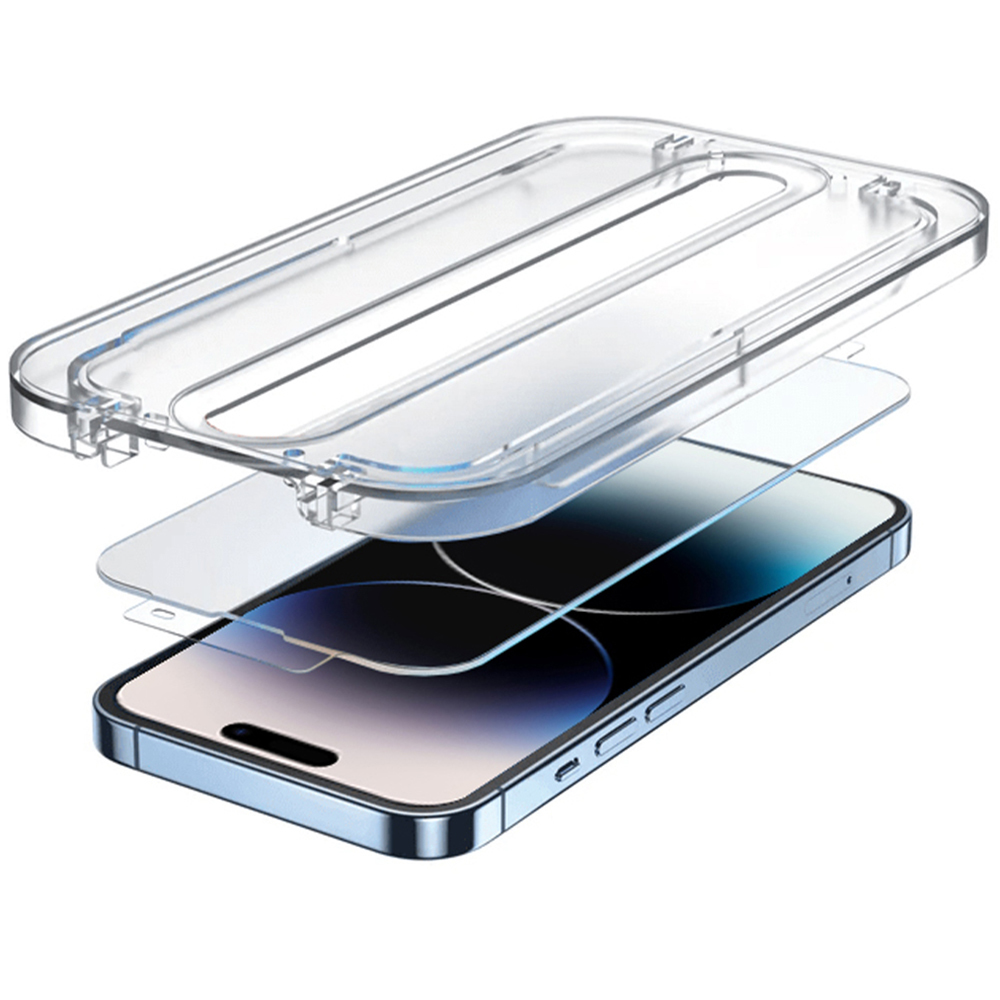 Защитное стекло uBear Extreme Nano Shield с Easy App для Apple iPhone 14 Plus, черная рамка, цвет черный - фото 3