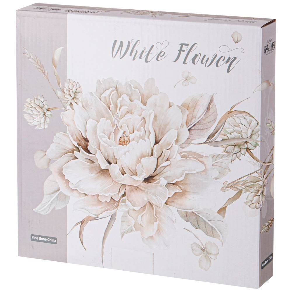 Набор тарелок обеденных Lefard White flower 25,5 см 2 шт, цвет серый - фото 3